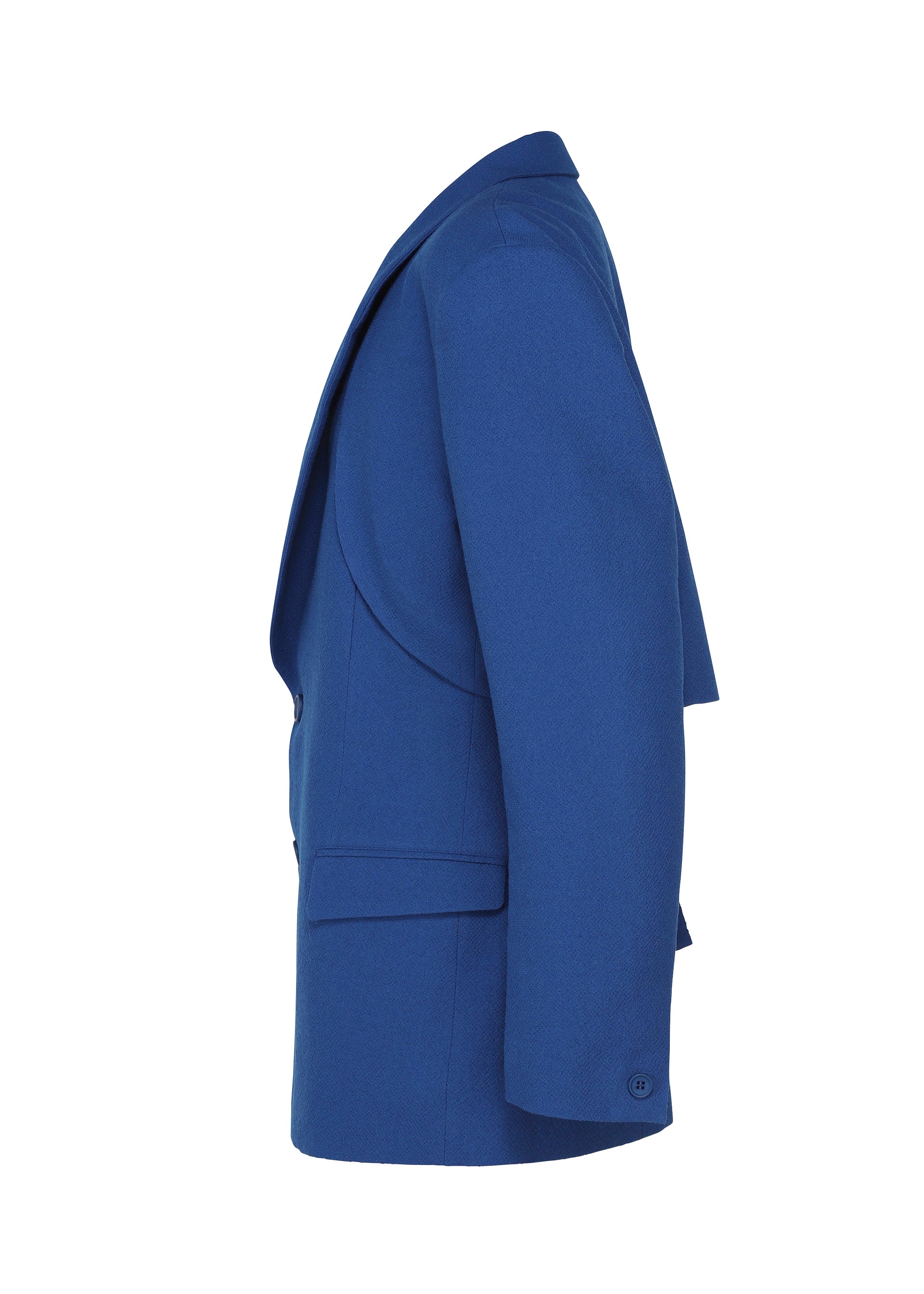 Issey Miyake Shrink Wool bunda černá vlněná 2v1