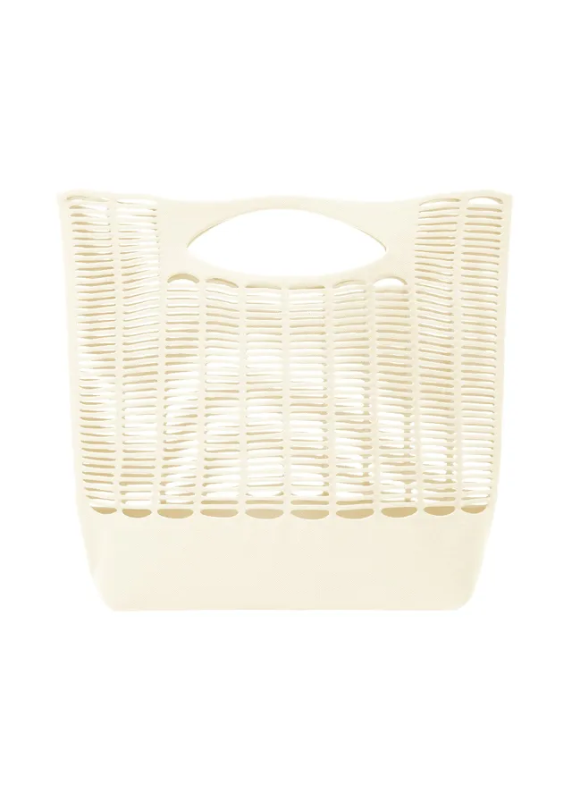 Issey Miyake Good Goods Mokko tote kabelka Off White lehká