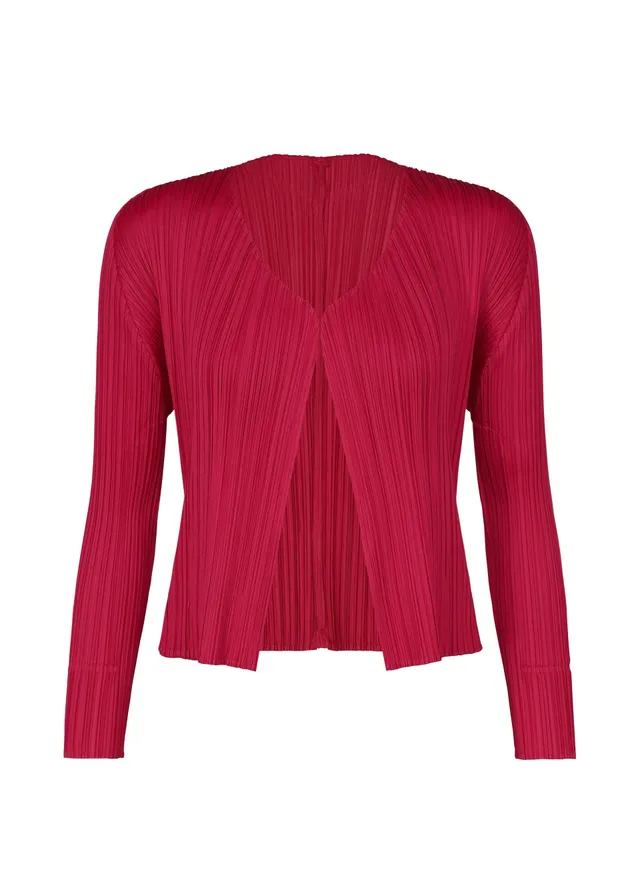Issey Miyake New Colorful Basics 4 kardigan karmínová 3 krátký