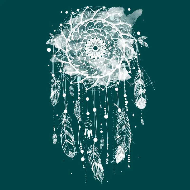 Magifešn XX Dreamcatcher tričko bílé biobavlna