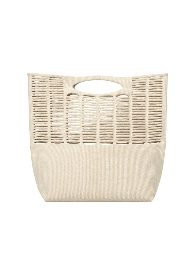 Issey Miyake MOKKO TWILL taška béžová pletená pratelná