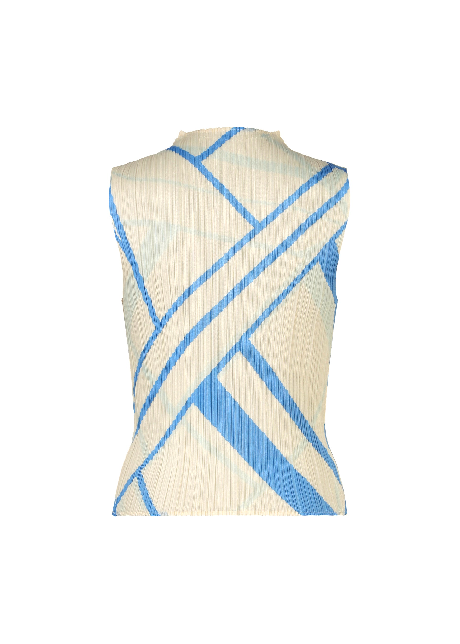 Issey Miyake Fold Line top bílý bez rukávů