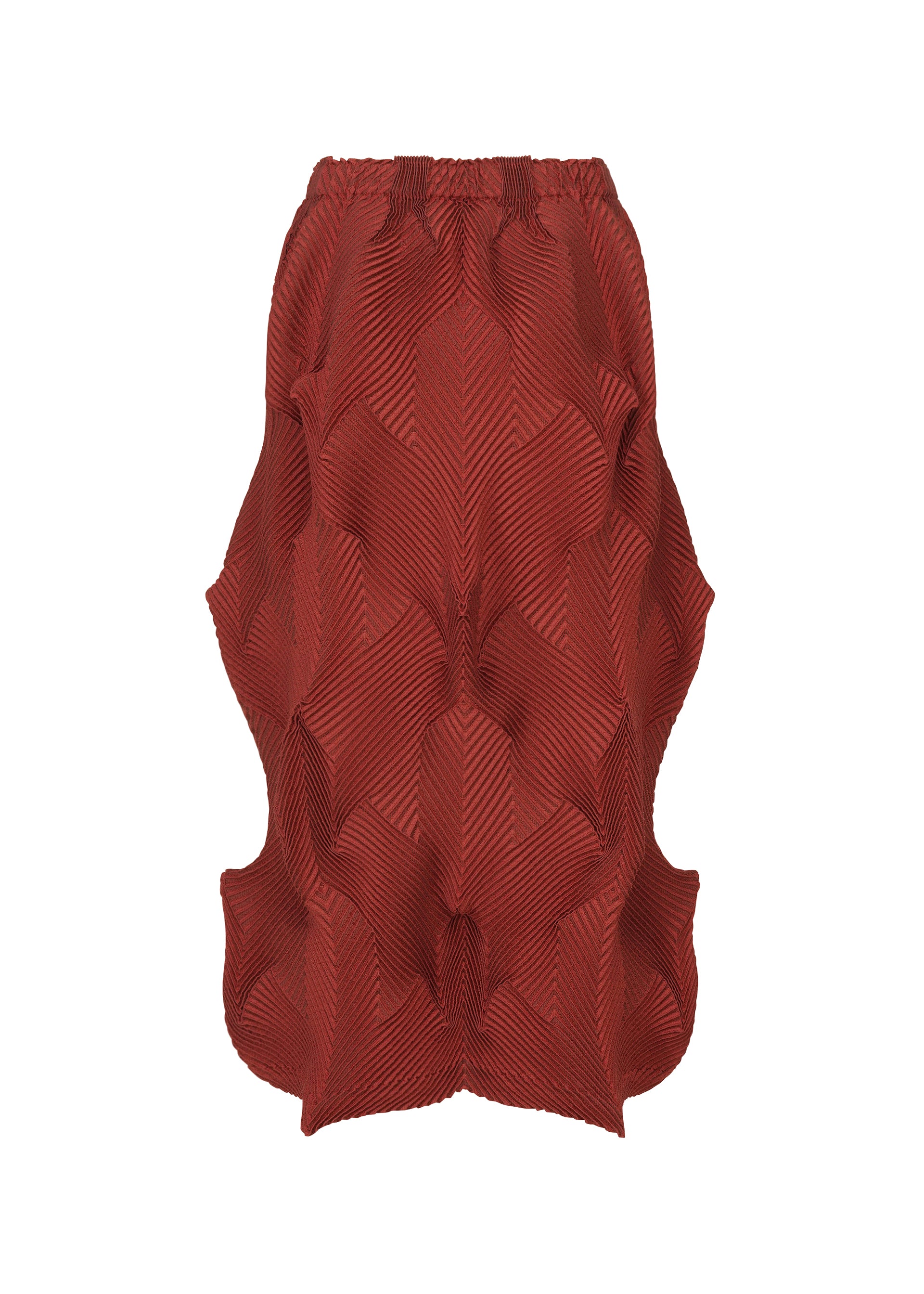 Issey Miyake Type-O 010-1 sukně béžová kohoutí stopa