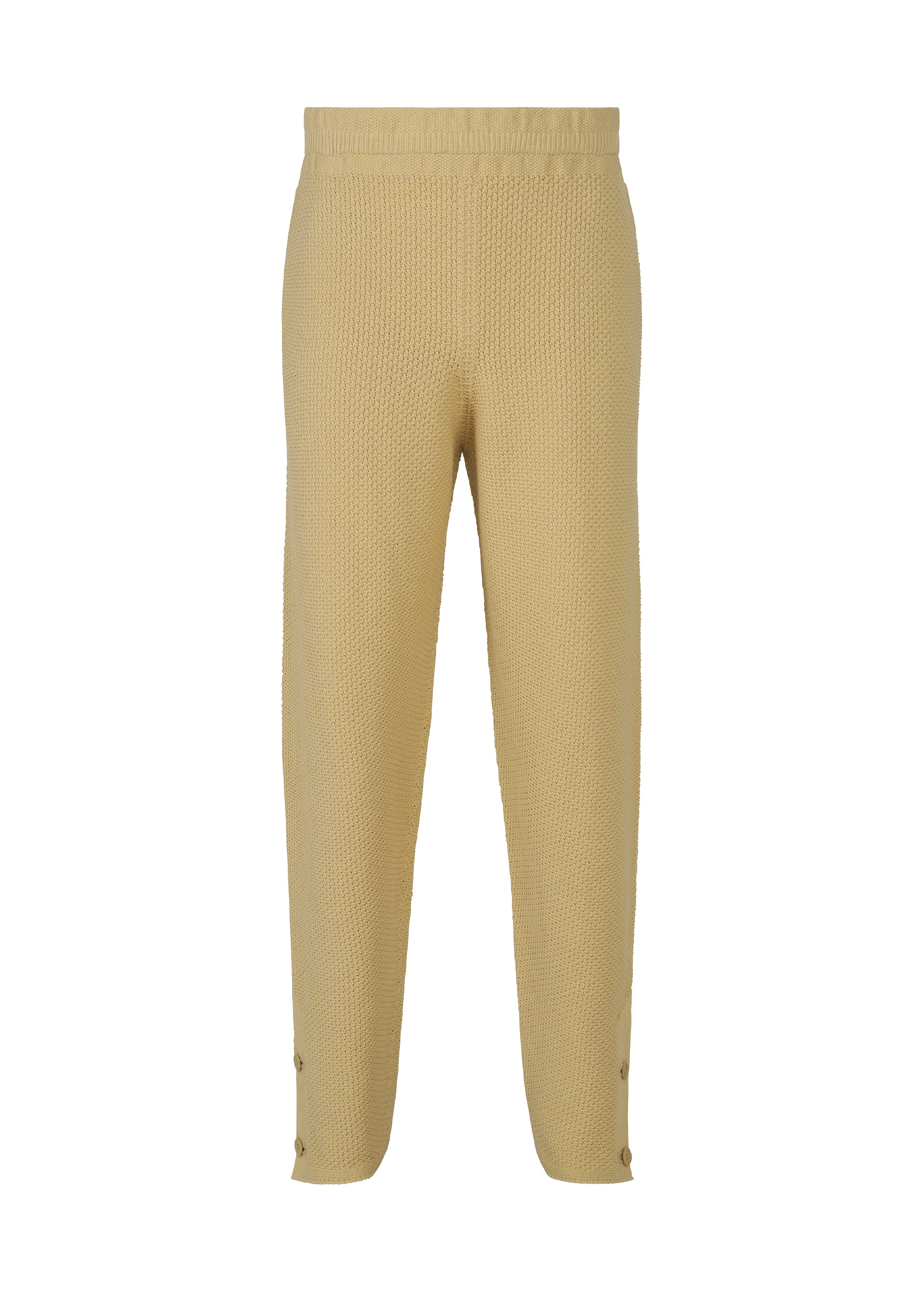 Issey Miyake Rustic Knit pletené kalhoty černé