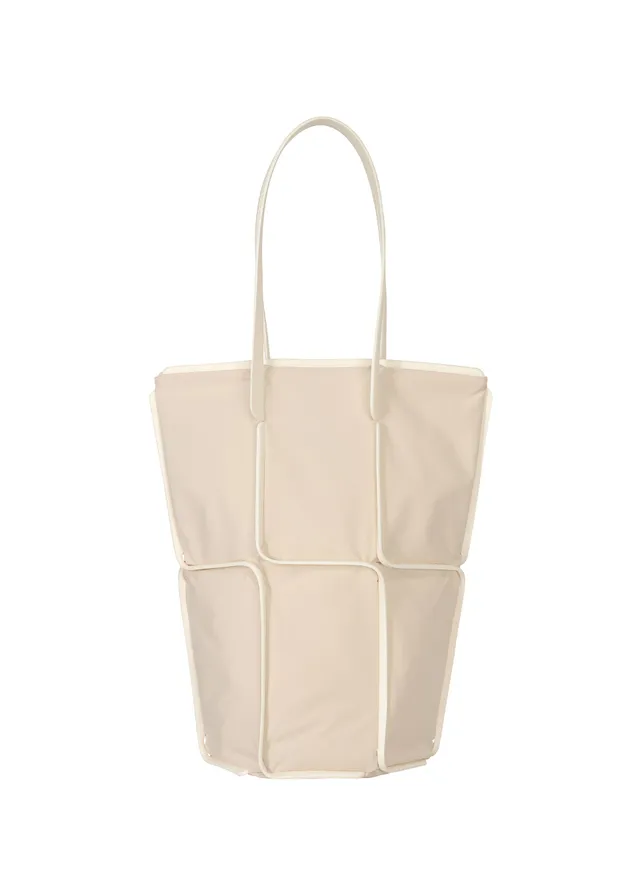 Issey Miyake Frame tote kabelka off white samonosná