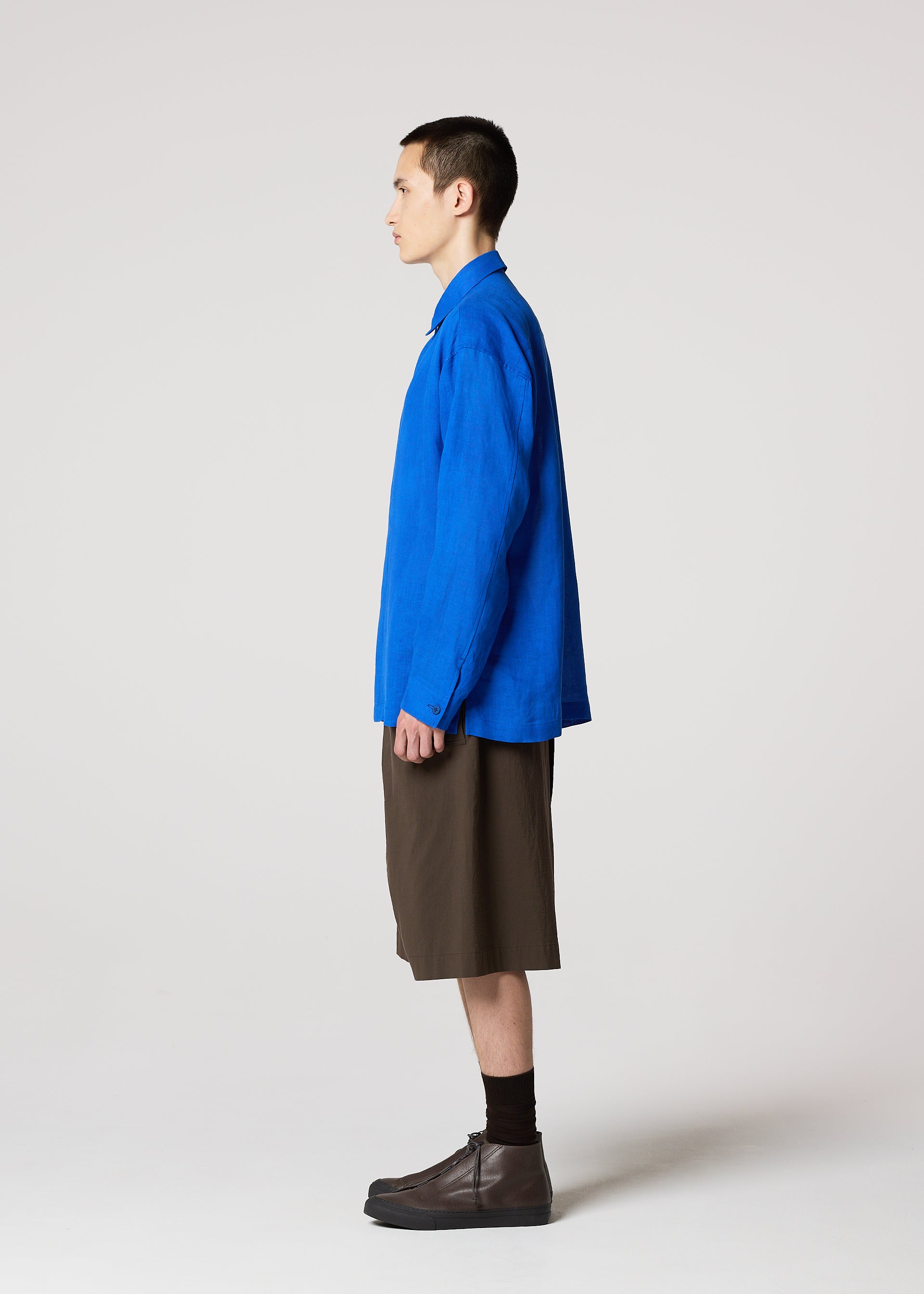 Issey Miyake IM Men Floating Linen košile Light Blue