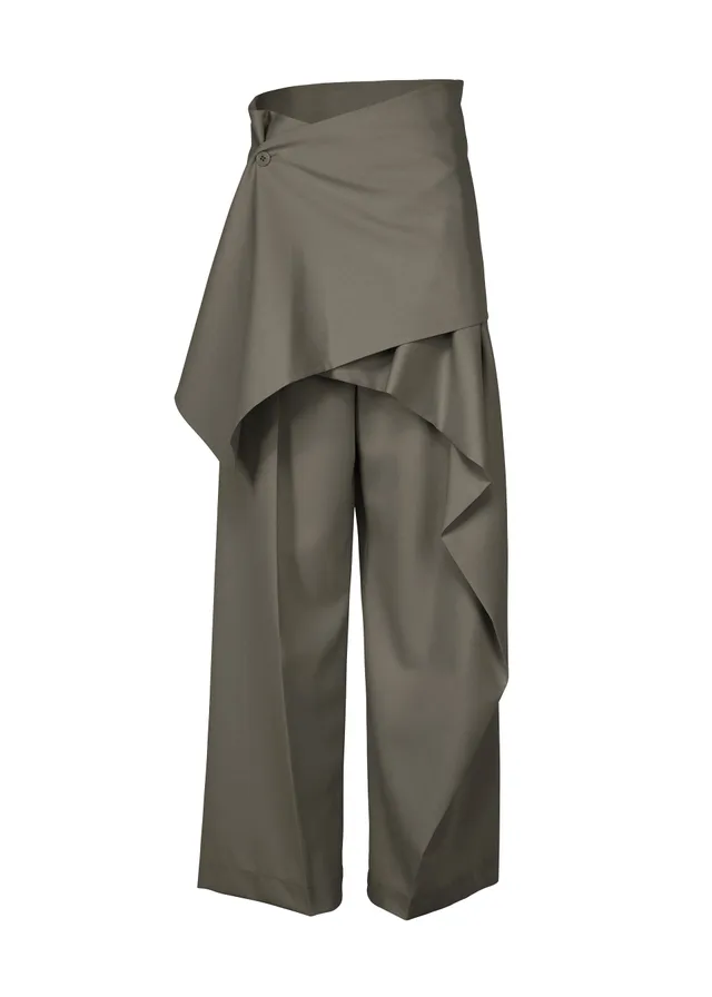 Issey Miyake Lustrous Wool vlněné kalhoty gray