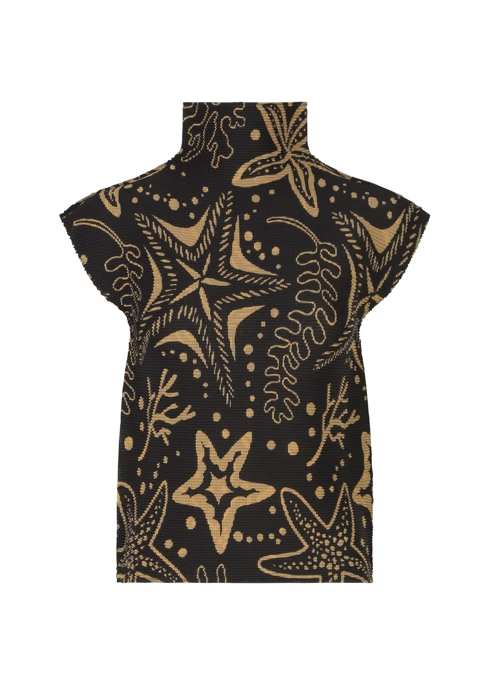 me ISSEY MIYAKE STARFISH top černá plisovaný