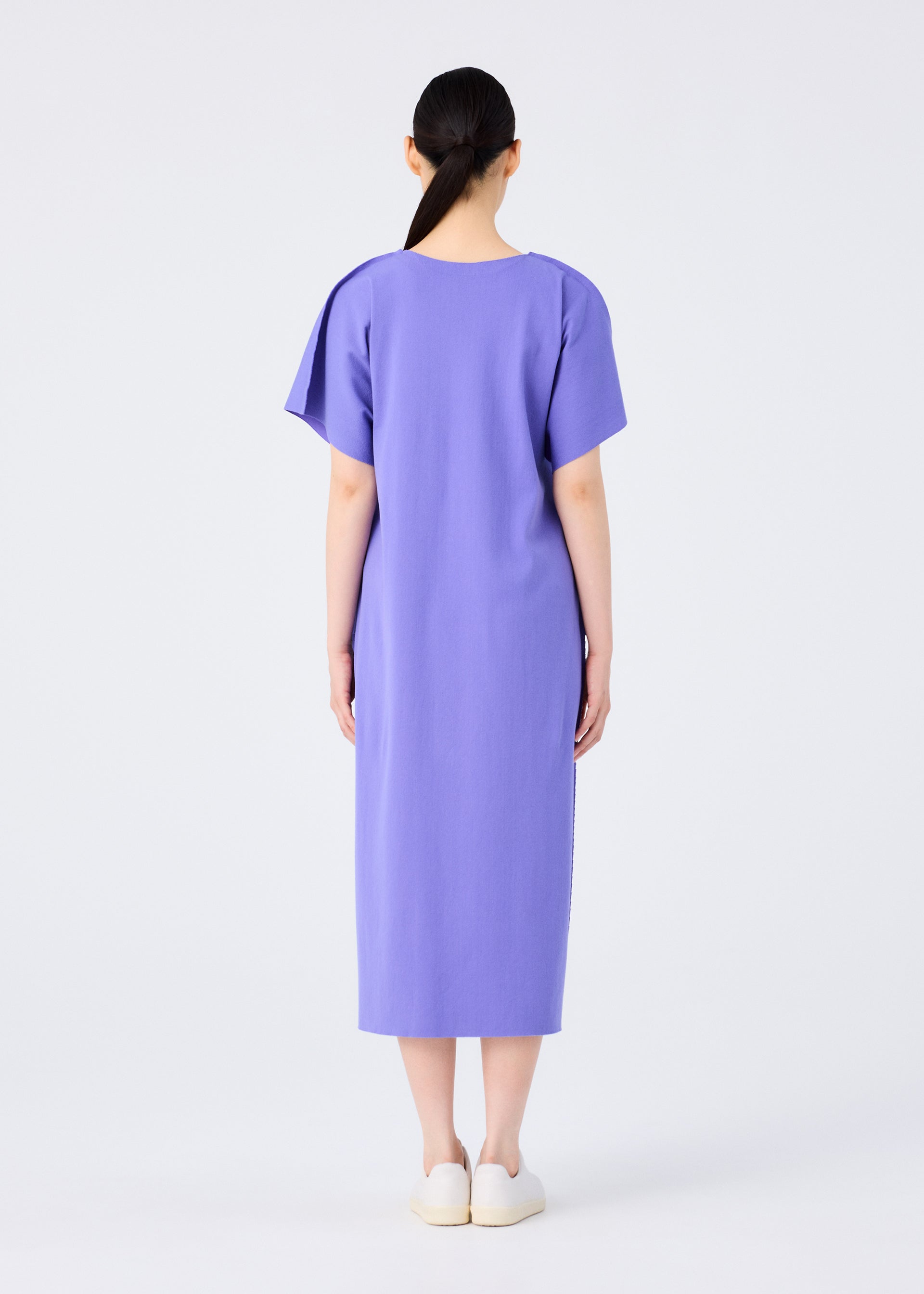 Issey Miyake Flat Jersey šaty Black bavlněné