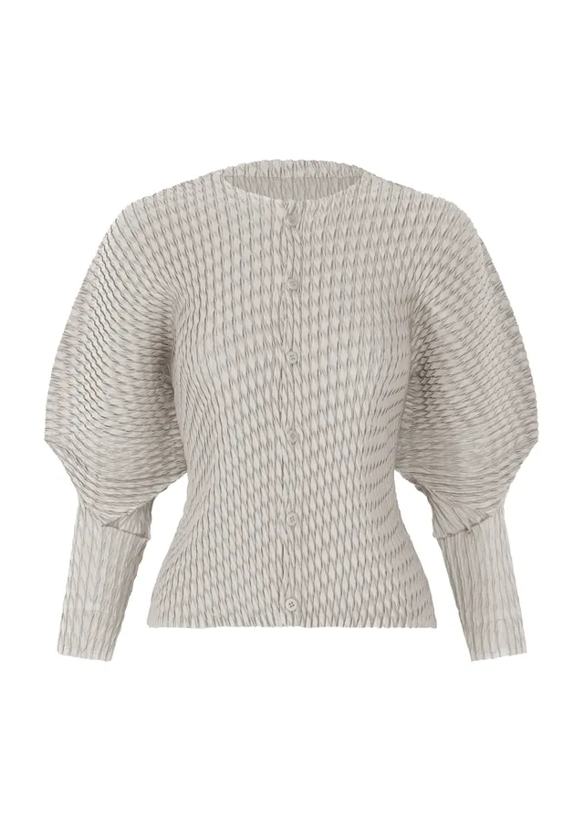 Issey Miyake Sleek Pleats kardigan šedý vel. 2