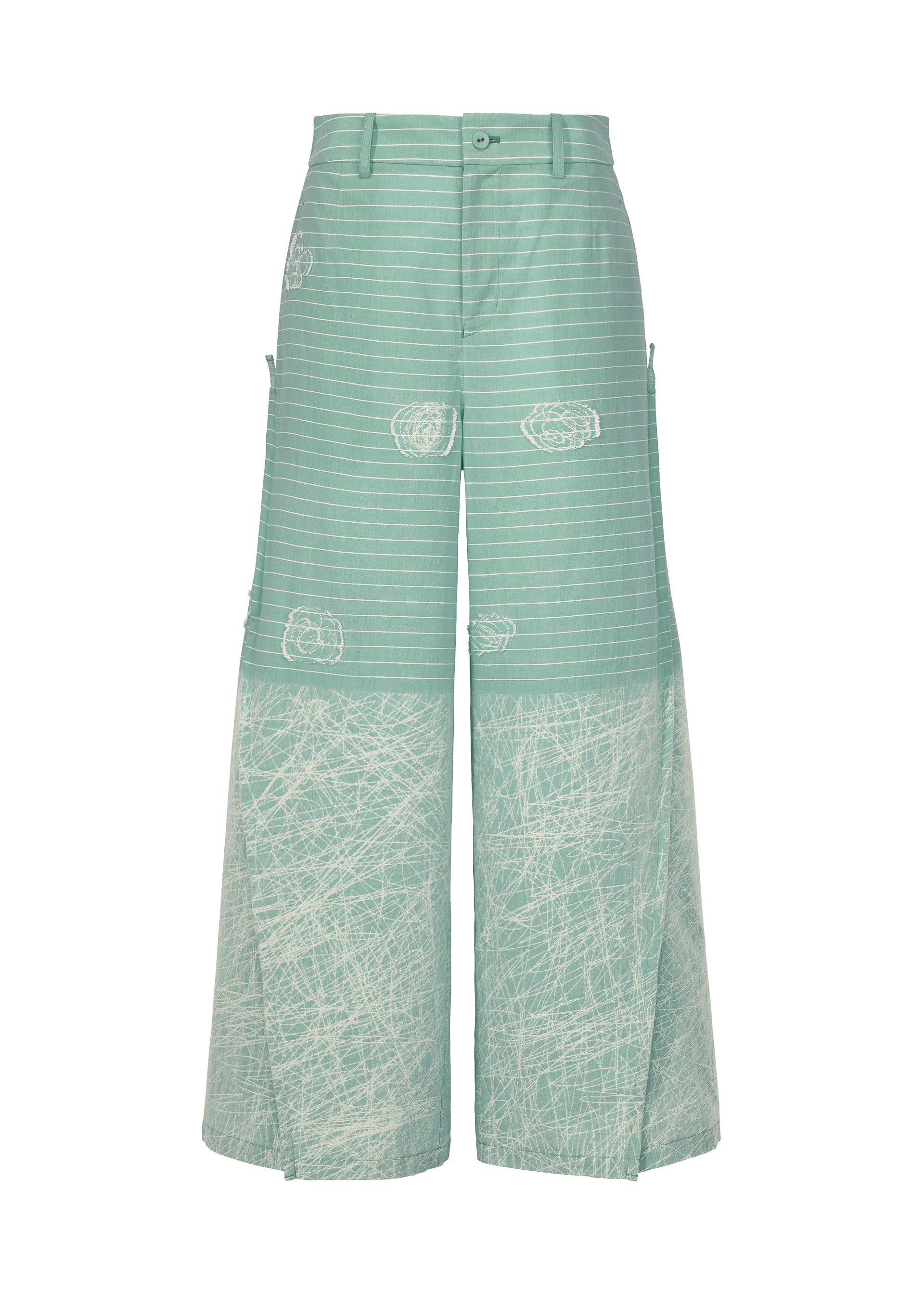 Issey Miyake One Stroke Draw široké kalhoty černé