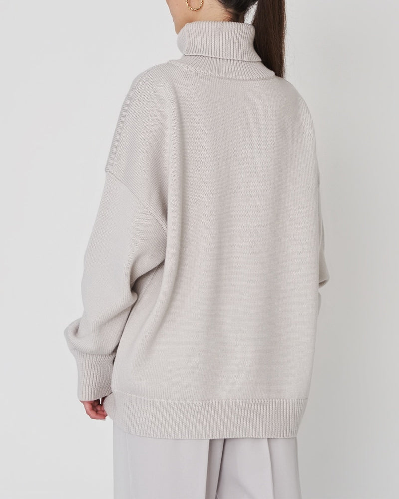 Norielle oversize svetr šedý s rolákem