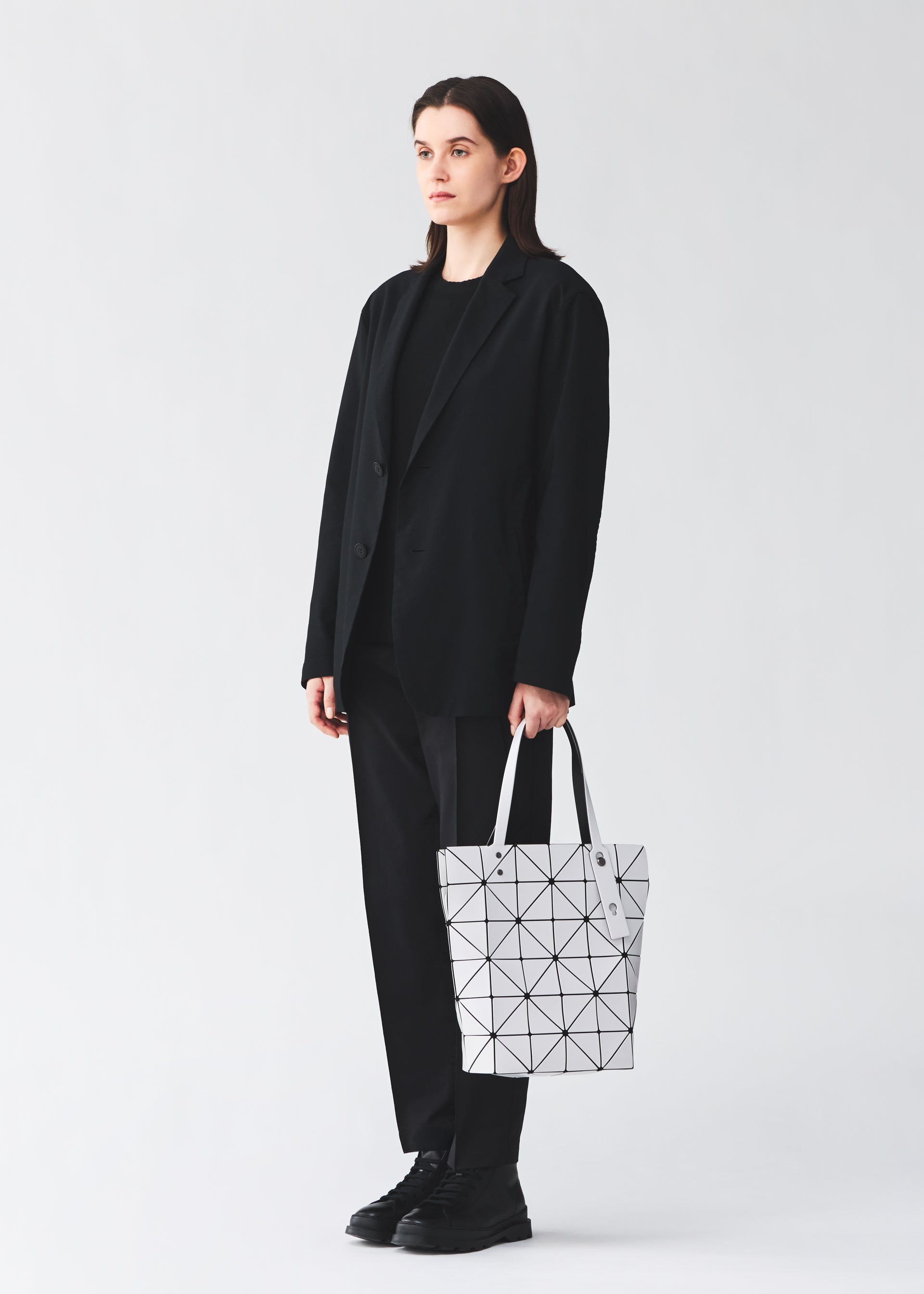 Bao Bao Issey Miyake Blocky tote světle šedá mat