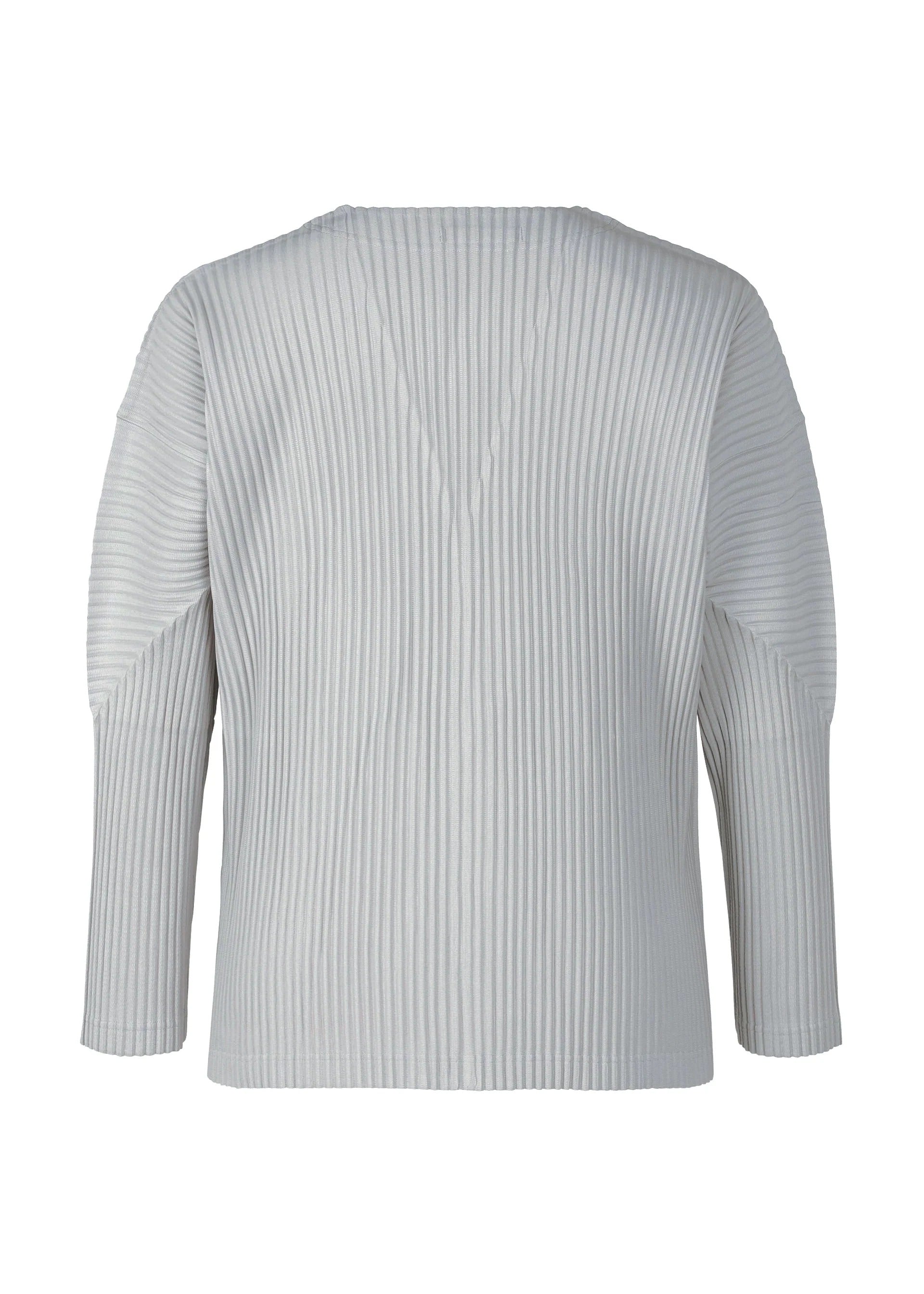 Issey Miyake Basics kardigan světle šedý lehký V výstřih