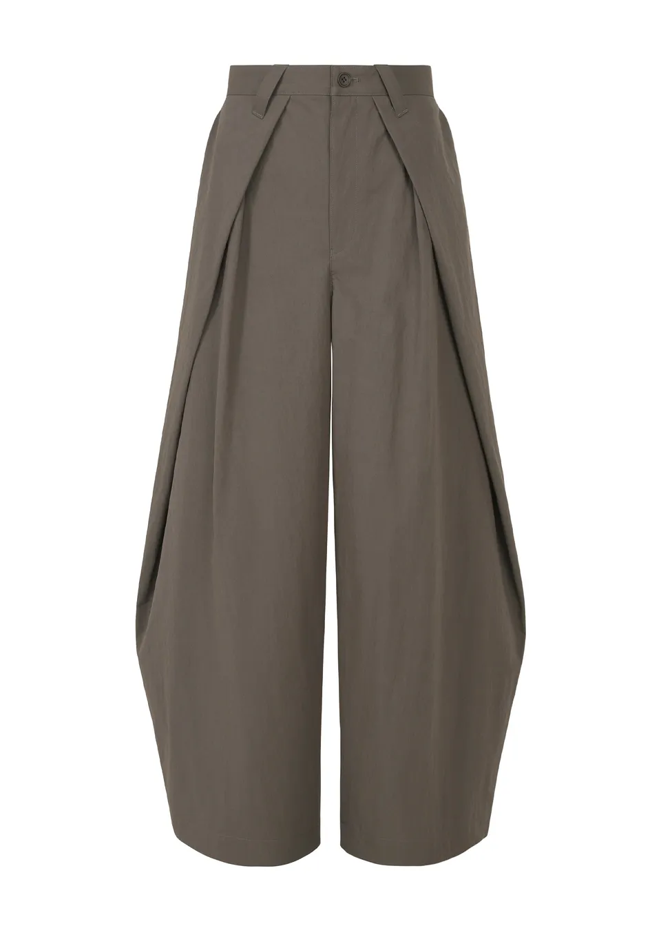 Issey Miyake Overlap kalhoty brown široké