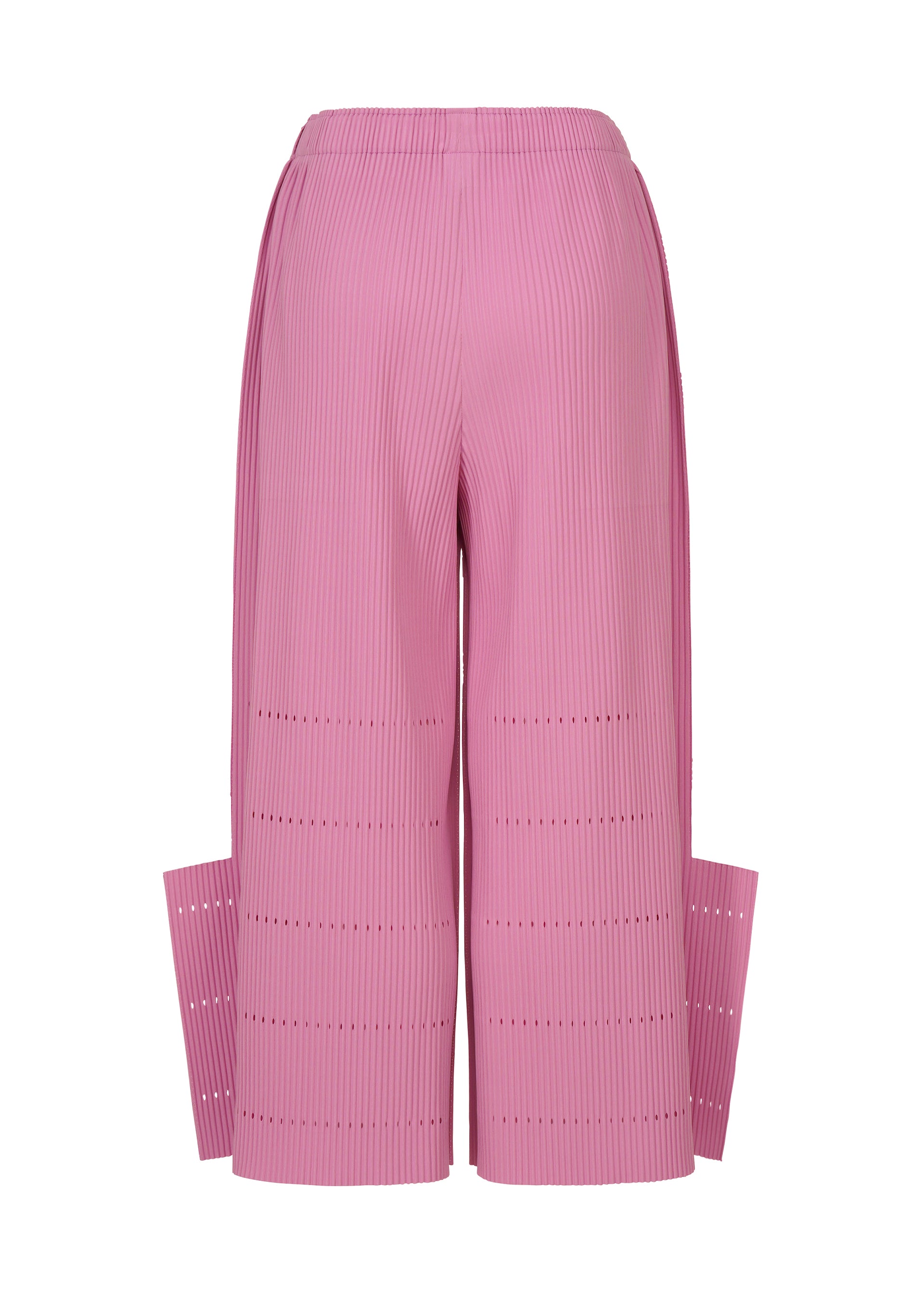 Issey Miyake Fine Knit Pleats Bottom 1 kalhoty Rose Pink široké