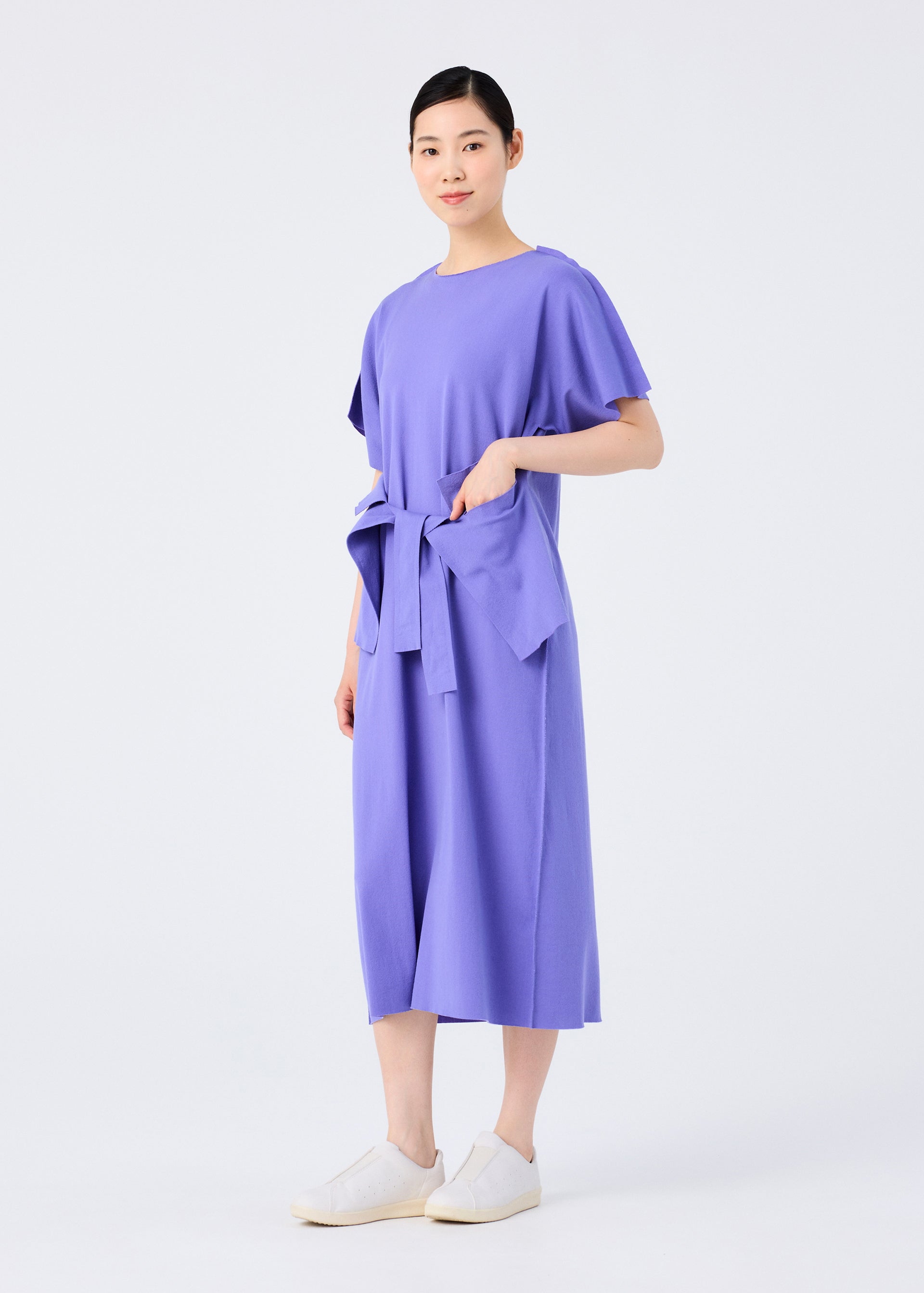 Issey Miyake Flat Jersey šaty Black bavlněné