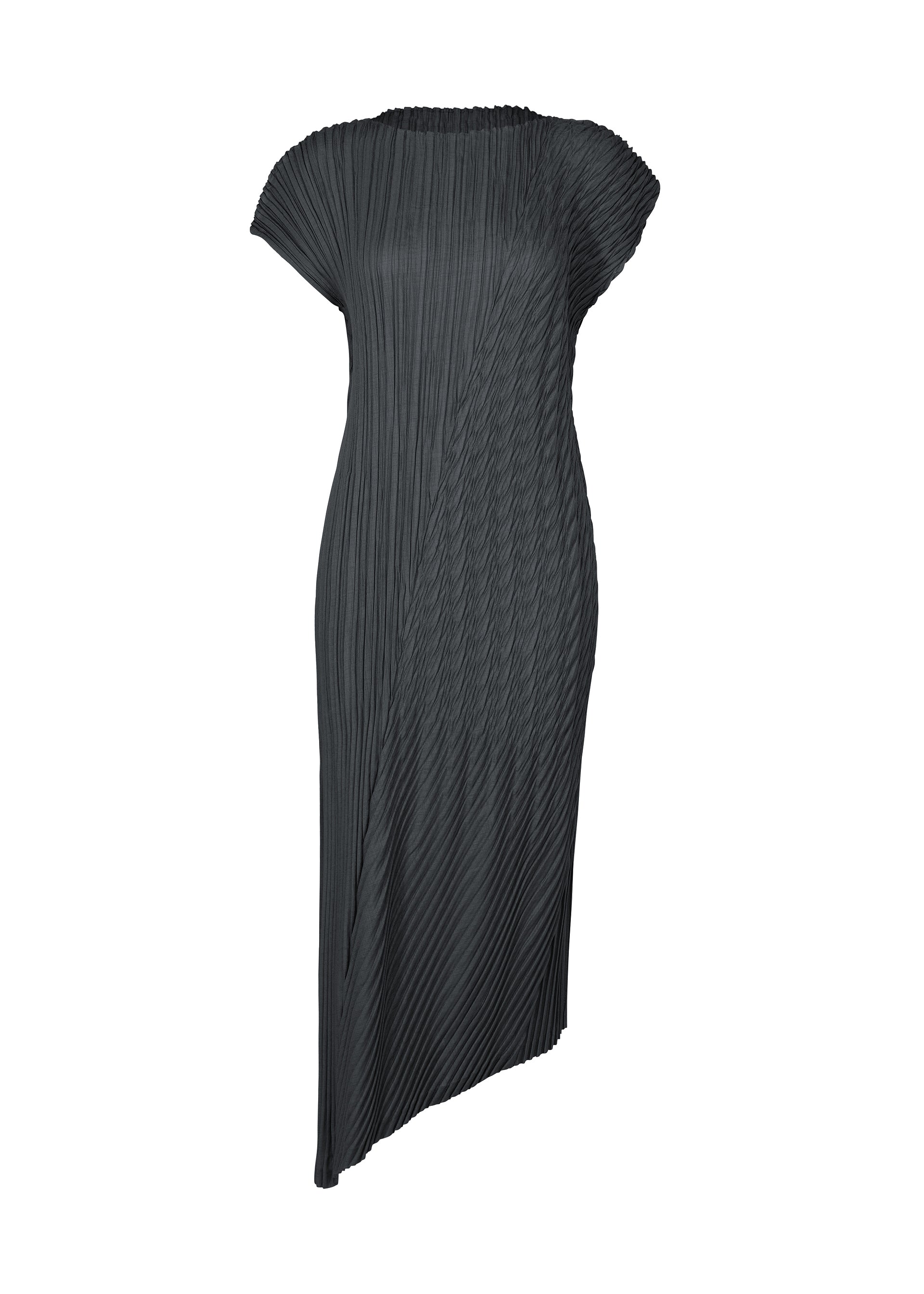 Issey Miyake Unfurling Pleats šaty smetanové