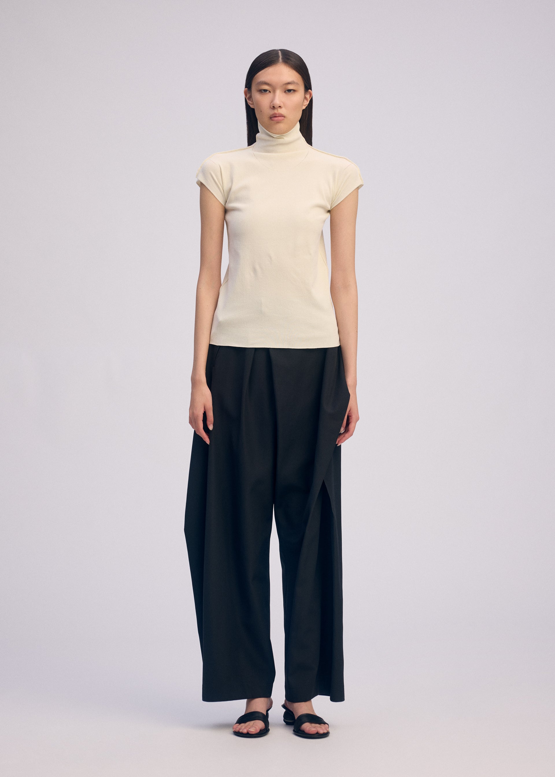 Issey Miyake Cotton Baguette-66 top smetanový vel. 2