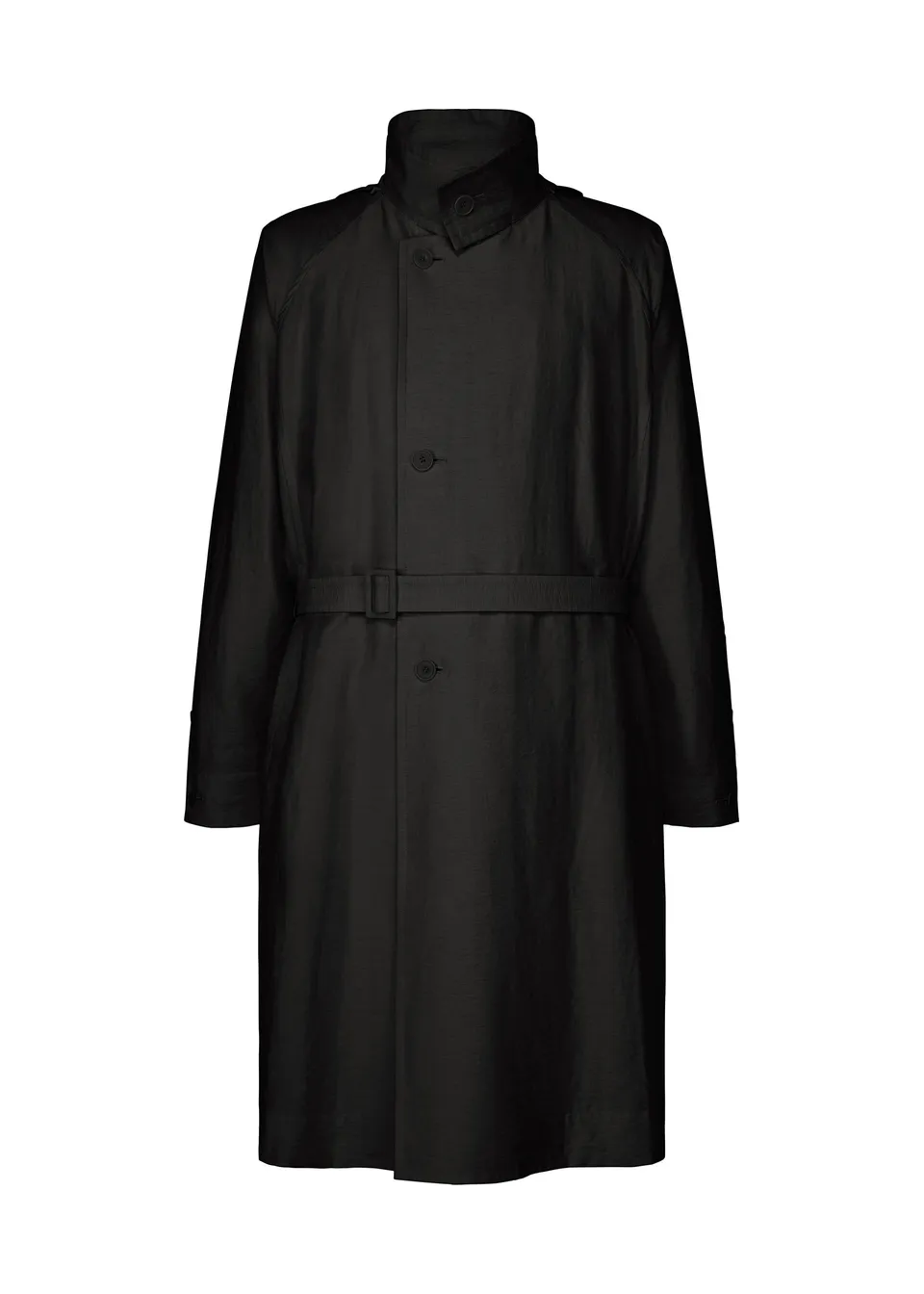 Issey Miyake Opacity kabát černý s kapucí vel. 1 průsvitný
