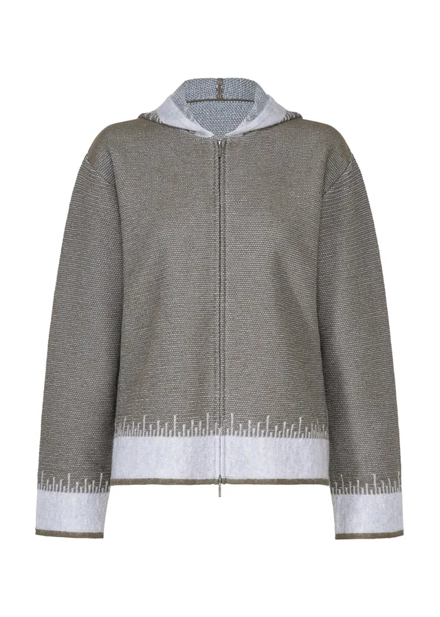 Issey Miyake Jagged Hem kardigan Gray vel. 2 s kapucí