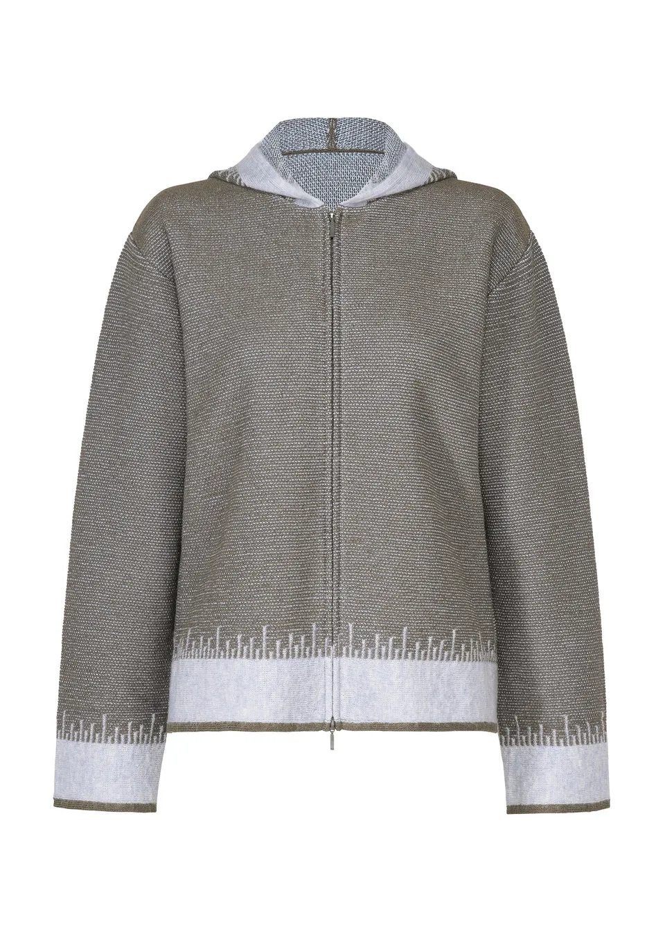 Issey Miyake Jagged Hem kardigan Gray vel. 2 s kapucí