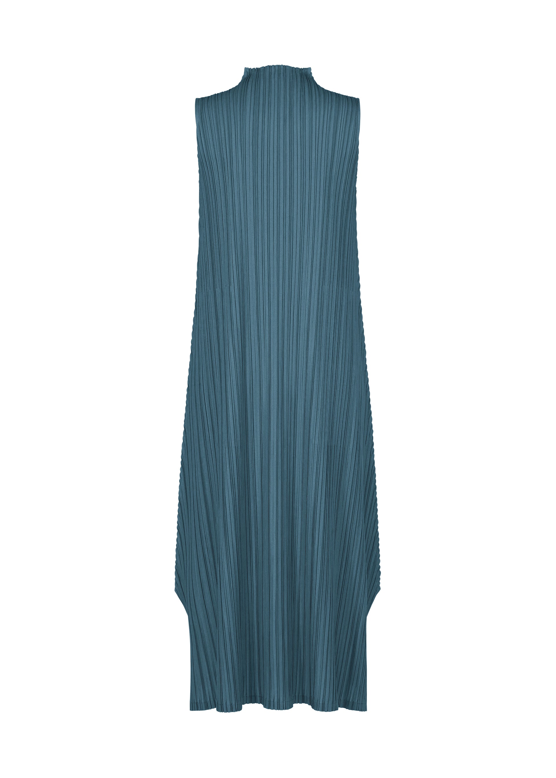 Issey Miyake Mellow Pleats šaty bez rukávů černá s rolákem
