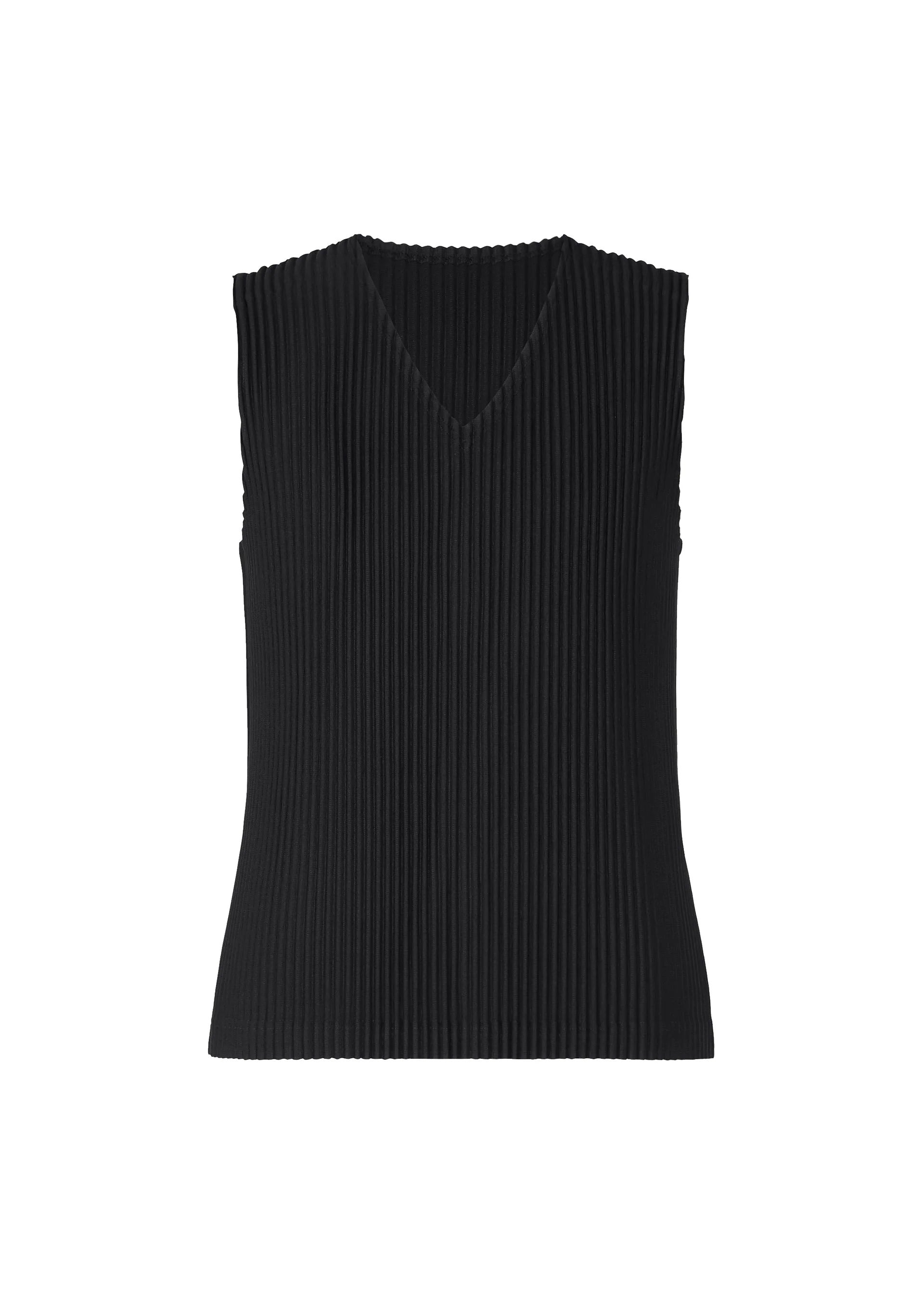Issey Miyake Basics vesta s výstřihem Black