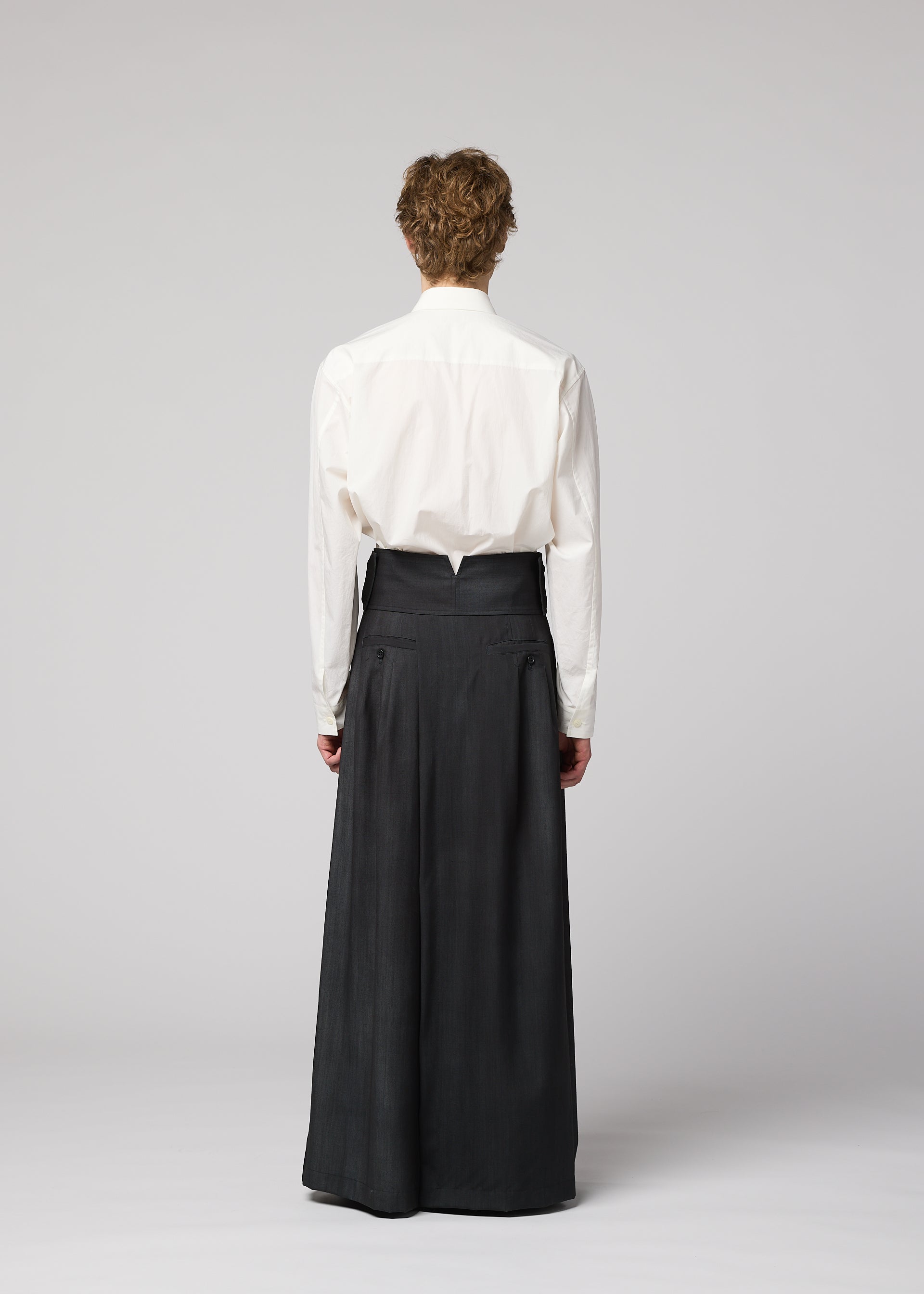Issey Miyake Gradation Wool kalhoty černé 2