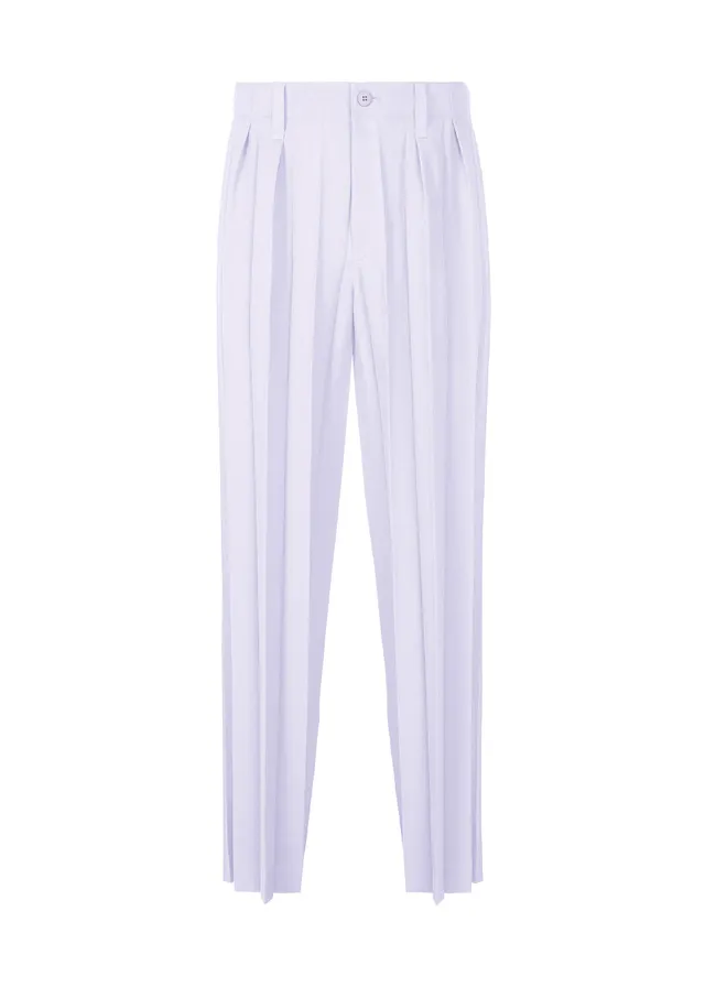 Issey Miyake Edge Ensemble plisované kalhoty černá