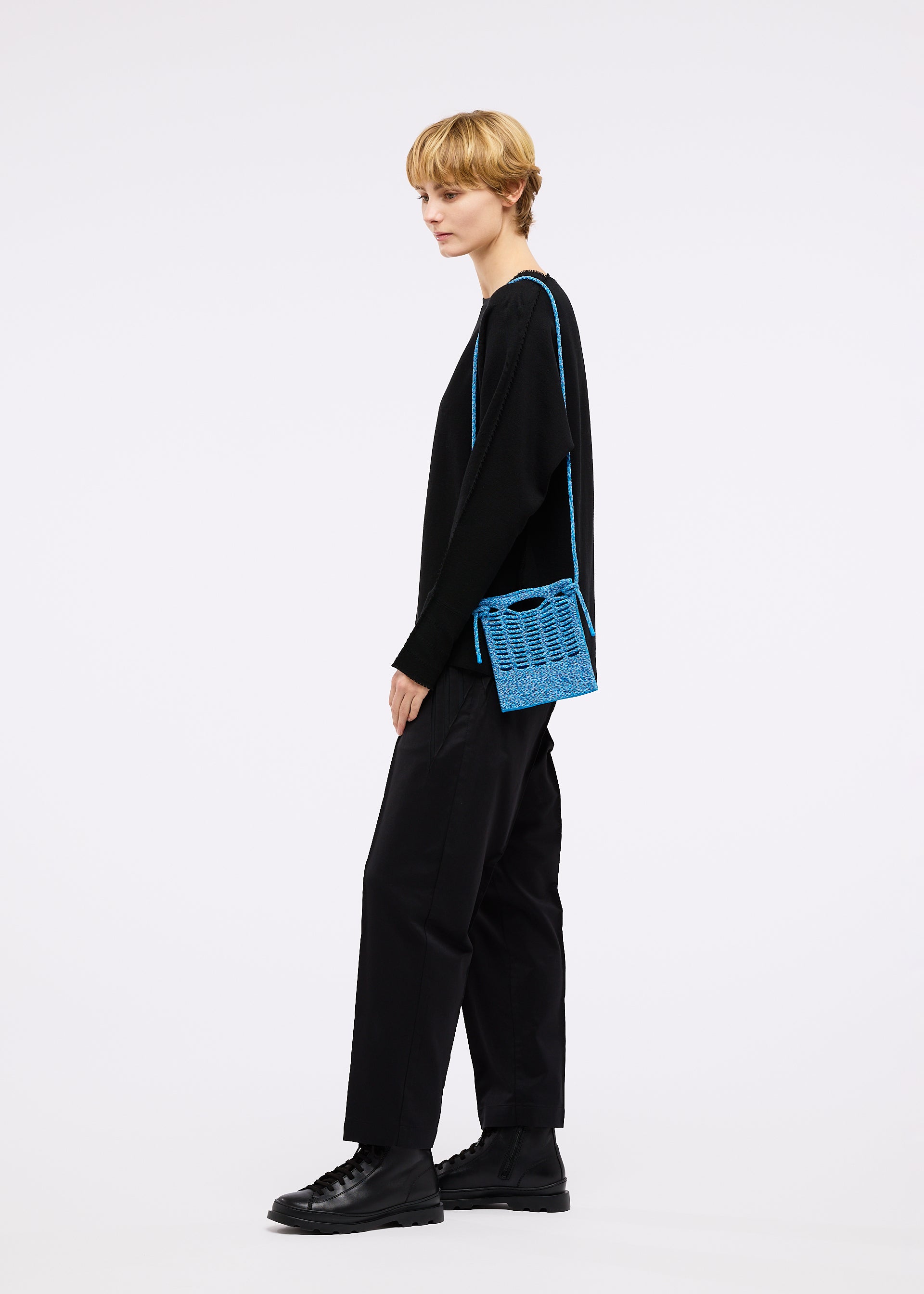 Issey Miyake Mokko Melange Mix crossbody šedá