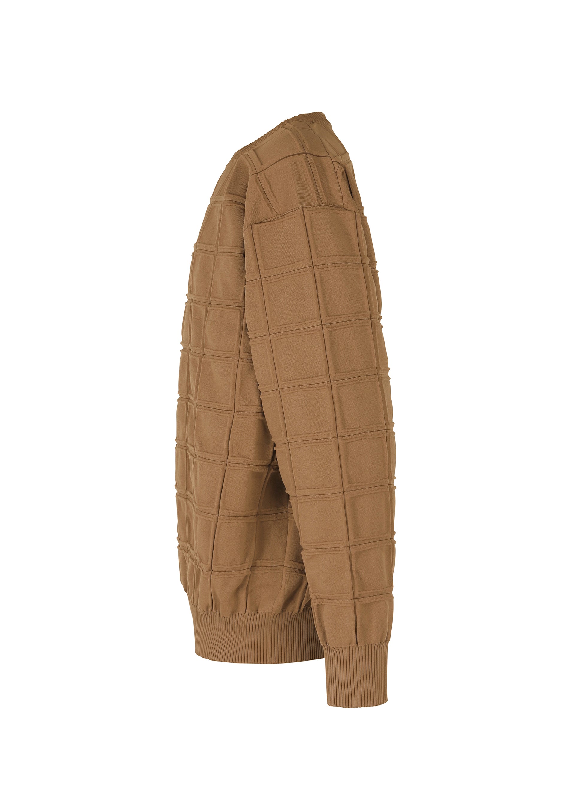 Issey Miyake Type-K 006 pletený top ivory strečový