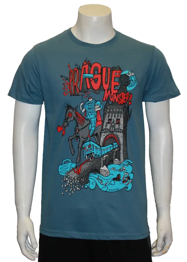 Alien DNA Prague Monsterz pánské tričko stone blue bavlna