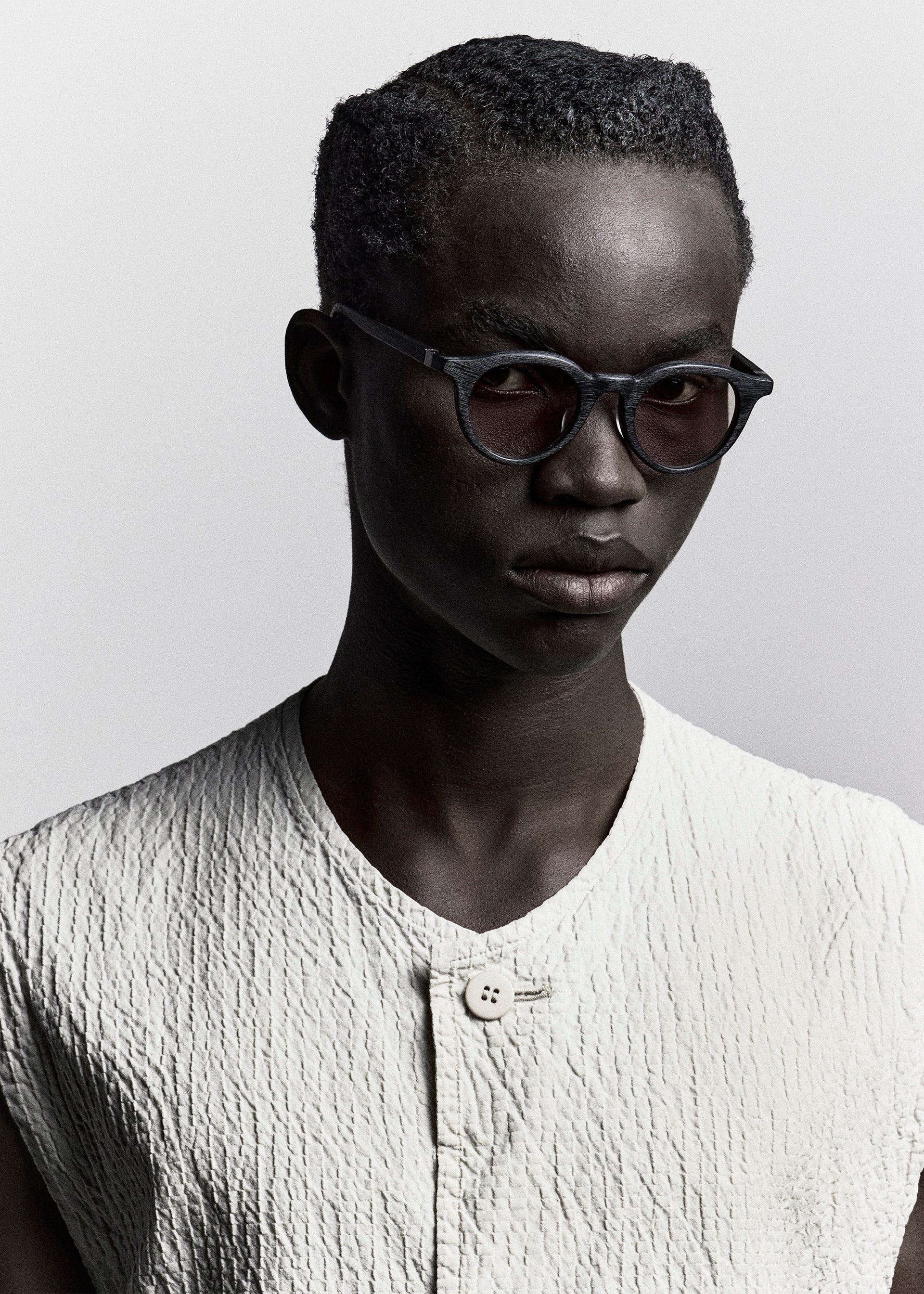 Issey Miyake Eyes Wood-Boston sluneční brýle černé