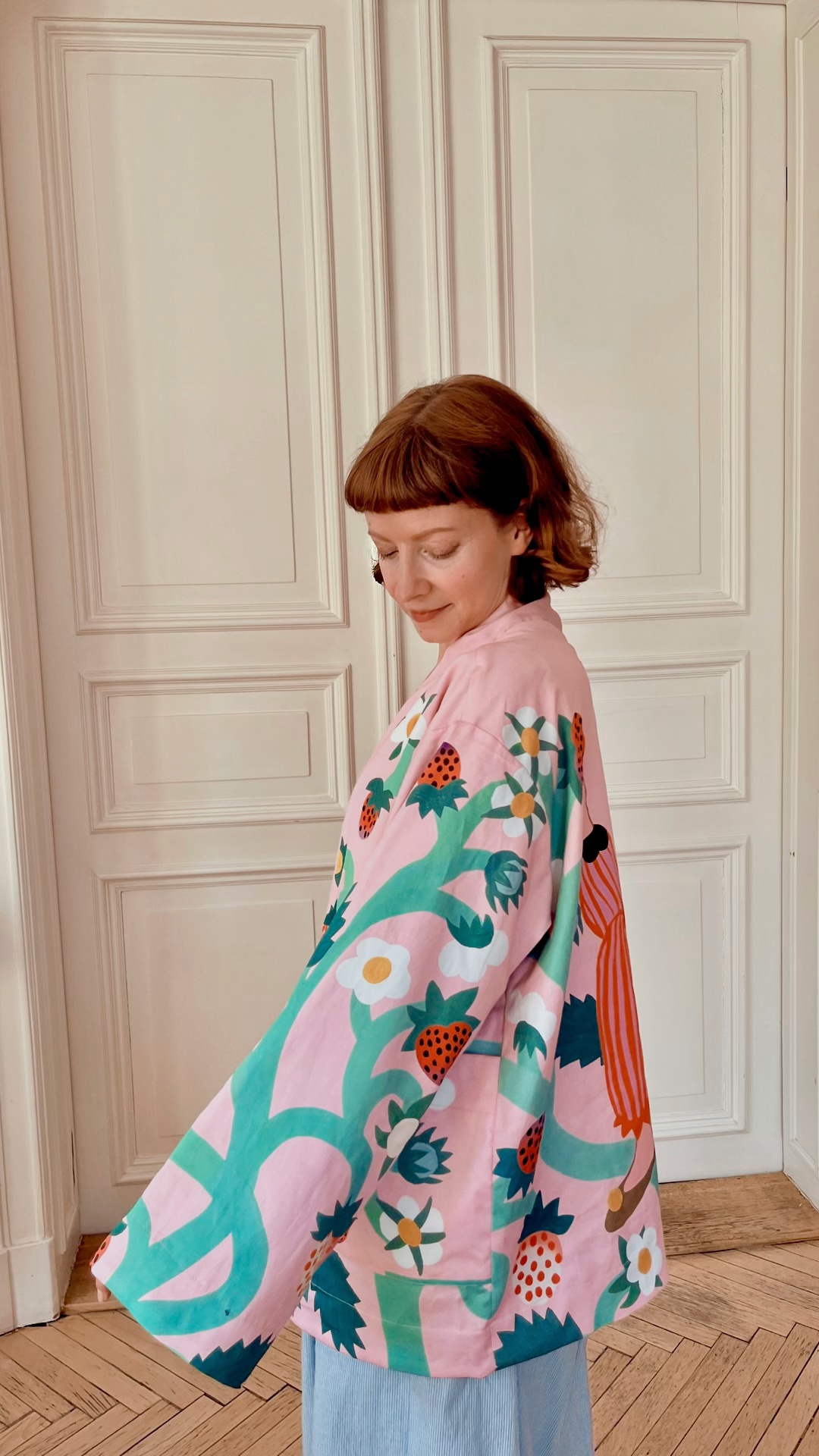 Aurelia & Zwei Frauen Mary's Garden kimono bavlněné oboustranné