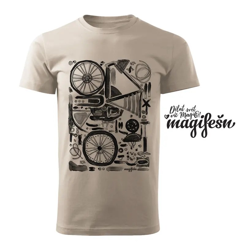 Magifešn XY tričko Skládačka BW unisex biobavlněné