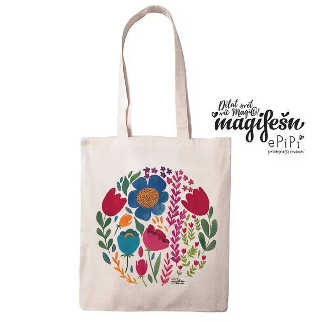 Magifešn Fair Trade Medium taška Tulipány recyklovaná