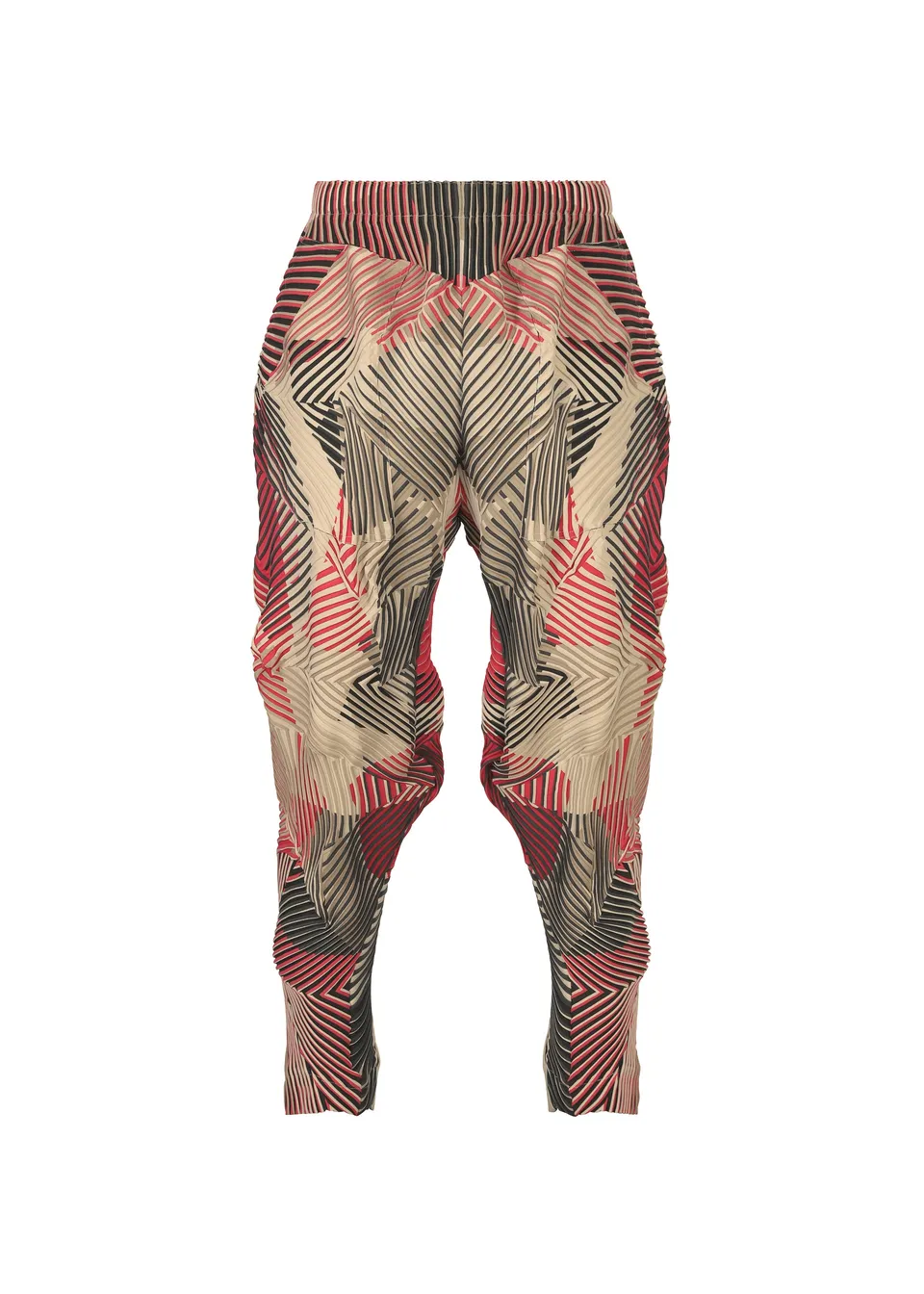 Issey Miyake Type-P 002 plisované kalhoty červené vel. 2