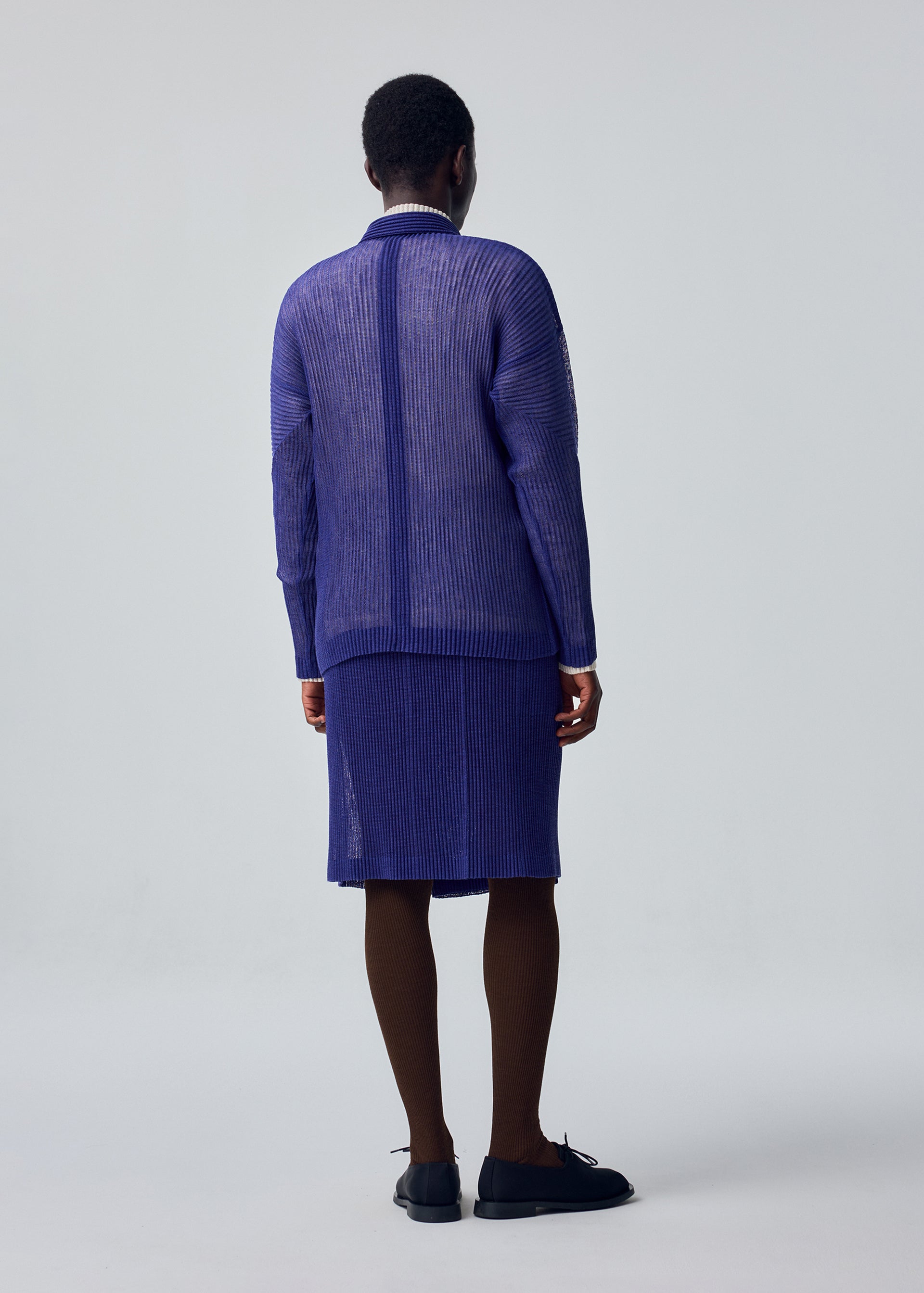 Issey Miyake Rustic Mesh zavinovací sukně černá