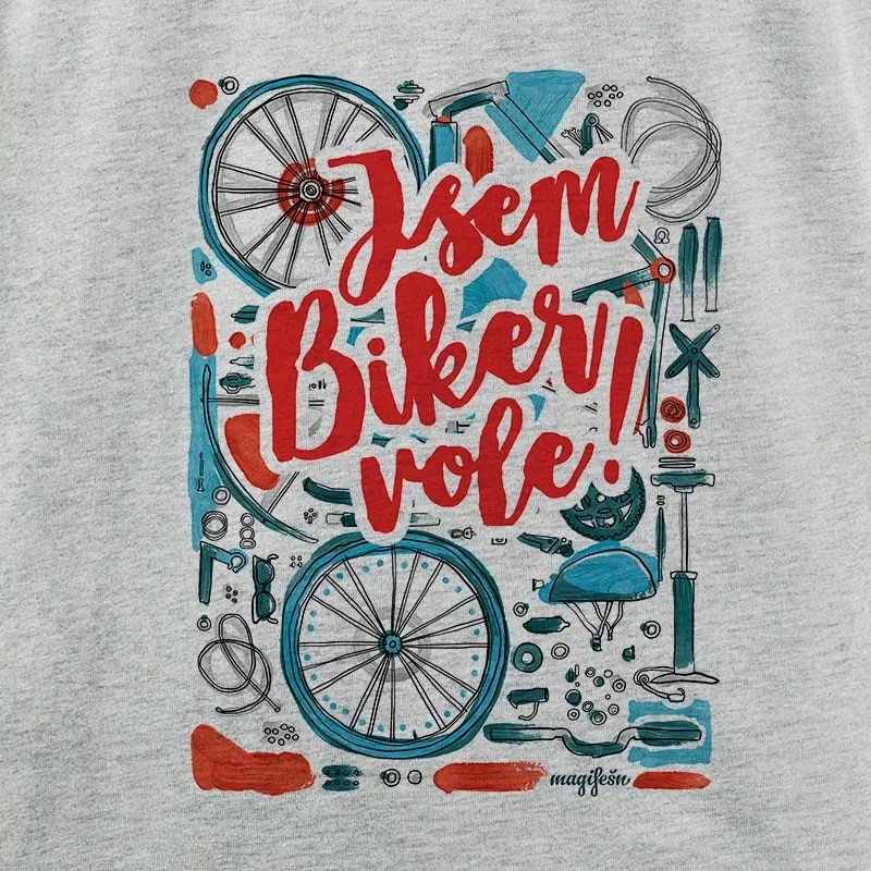 Magifešn XY Jsem biker vole unisex bio tričko