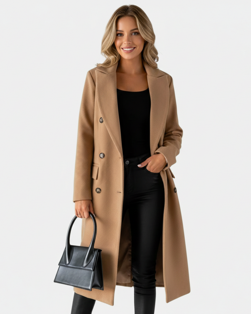 Norielle dlouhý kabát krejčovský šedý elegantní