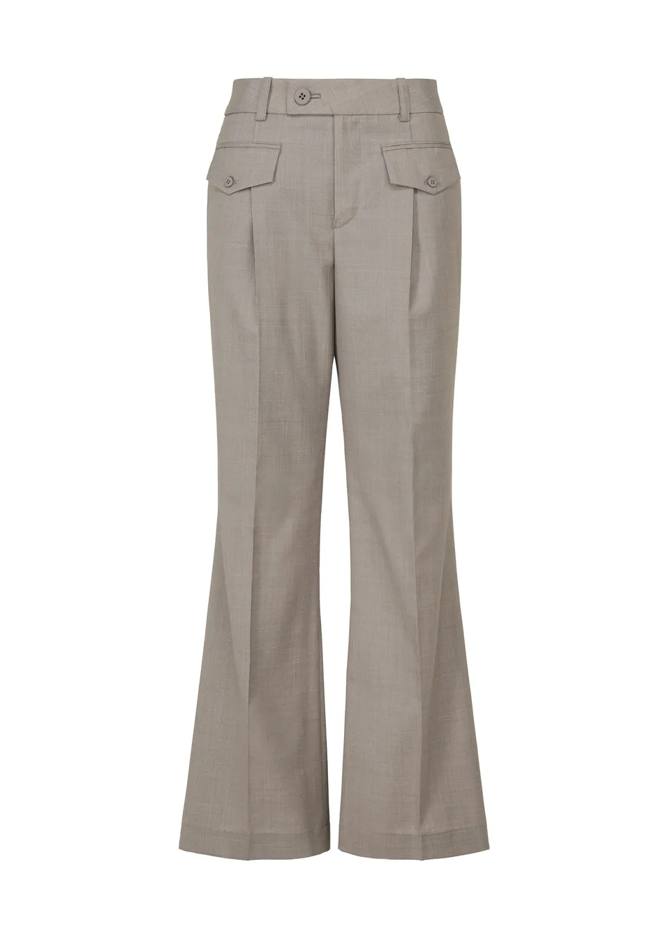 Issey Miyake HONEST ENSEMBLE flare kalhoty šedé