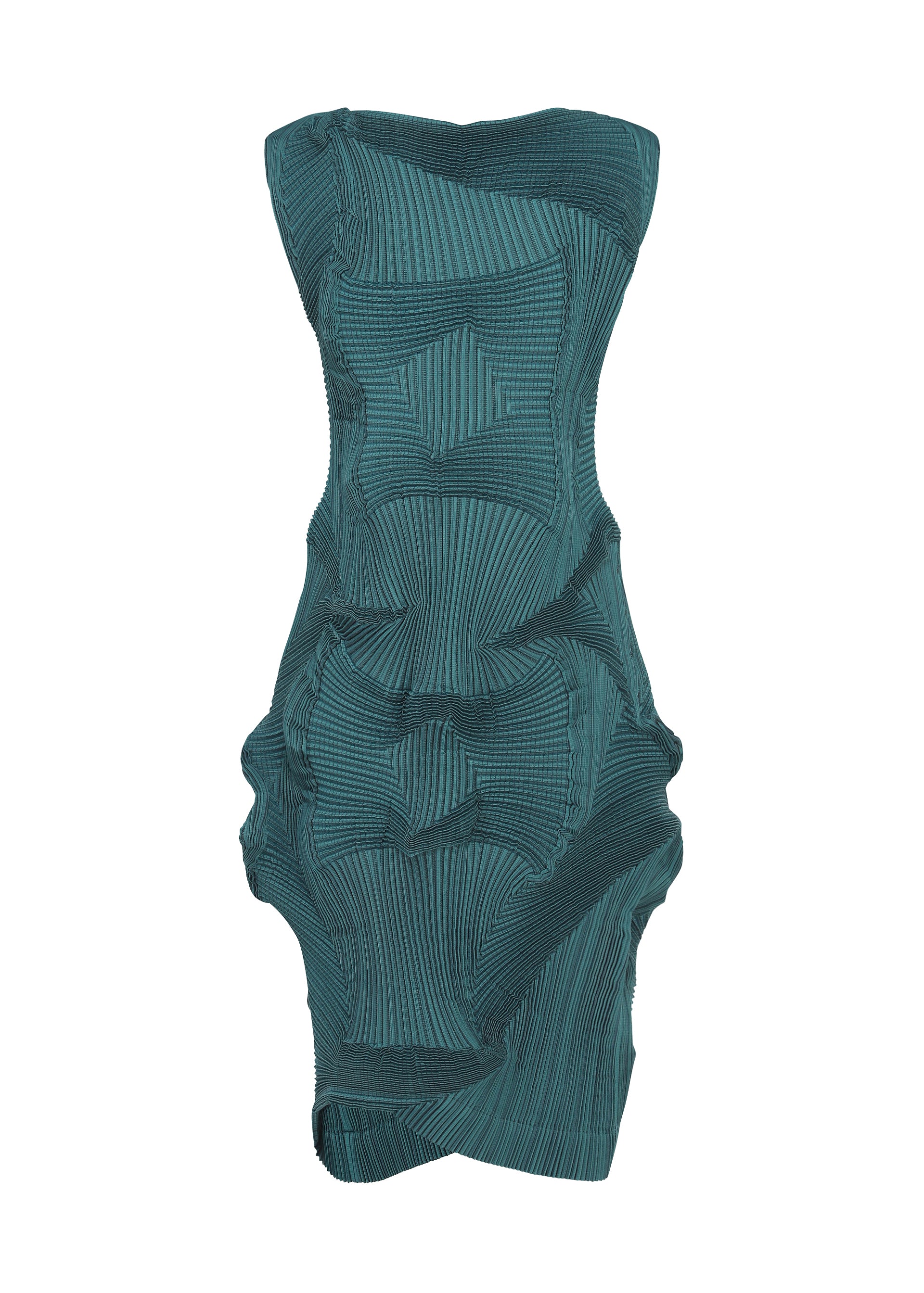 Issey Miyake Type-O 003-1 plisované šaty pink strečové