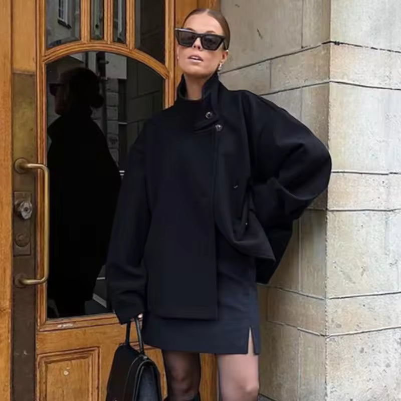 Norielle Elise krátká bunda dvouřadá černá