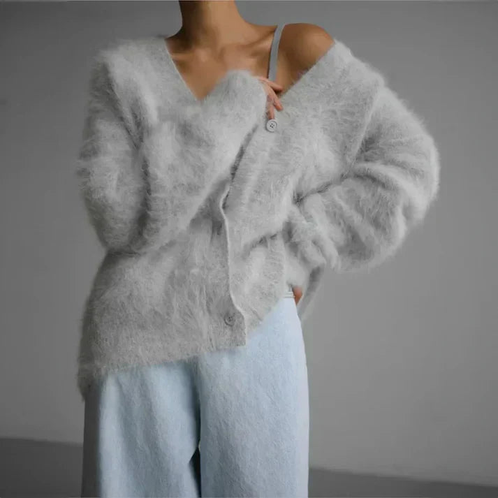 Norielle oversize svetr s výstřihem do V hebký