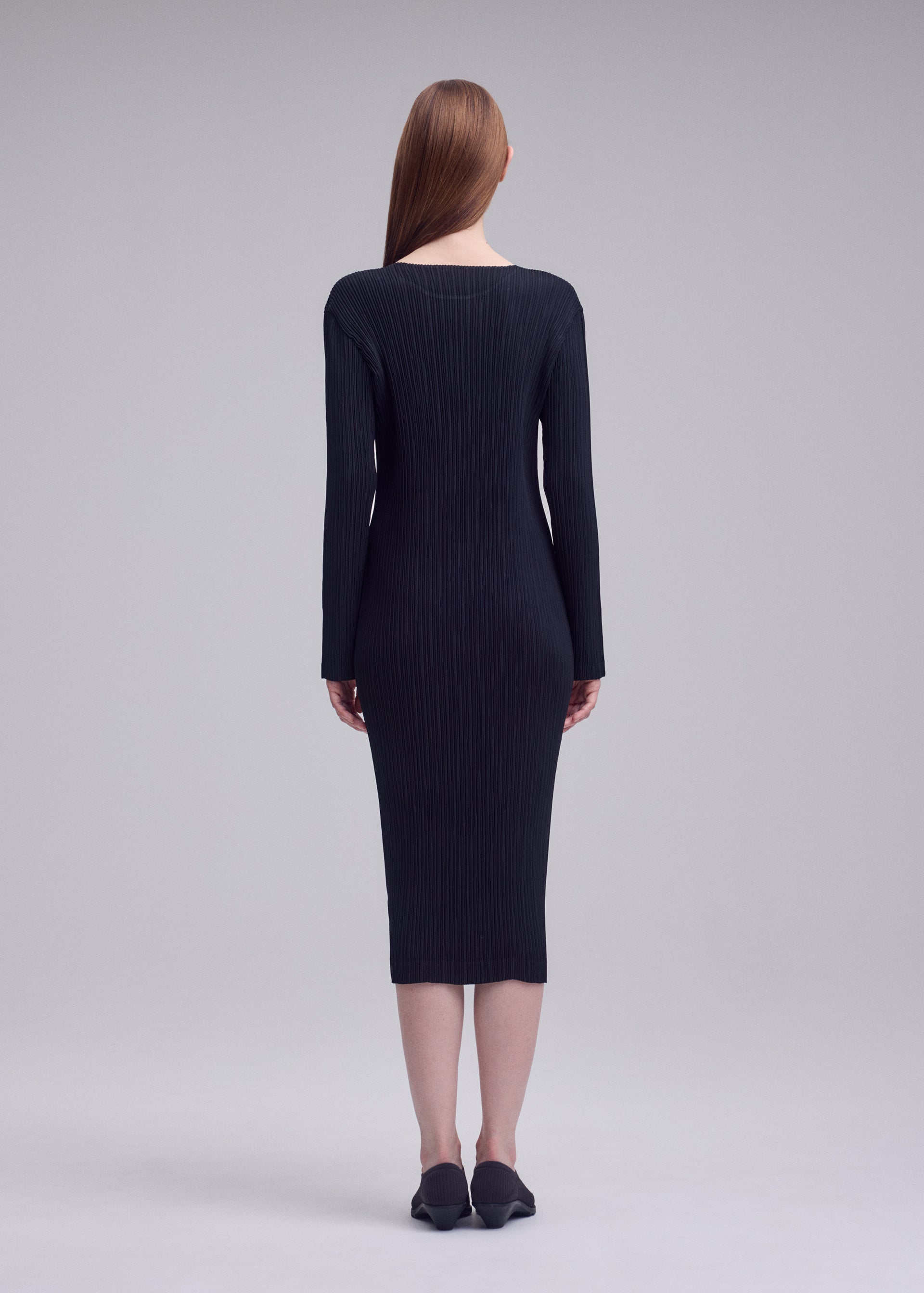 Issey Miyake Hatching Pleats šaty šedé vel. 1 plisé