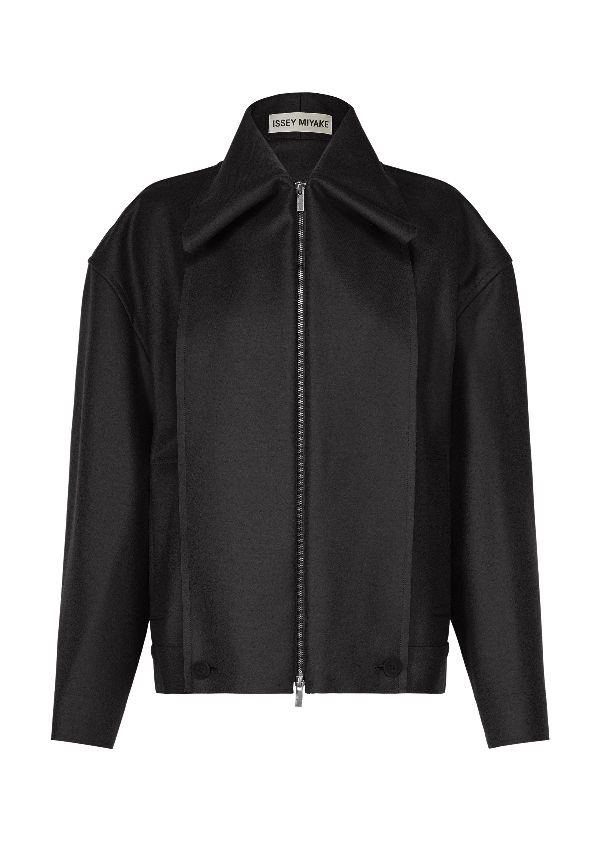 Issey Miyake SHELL bunda off-white vlněný úplet