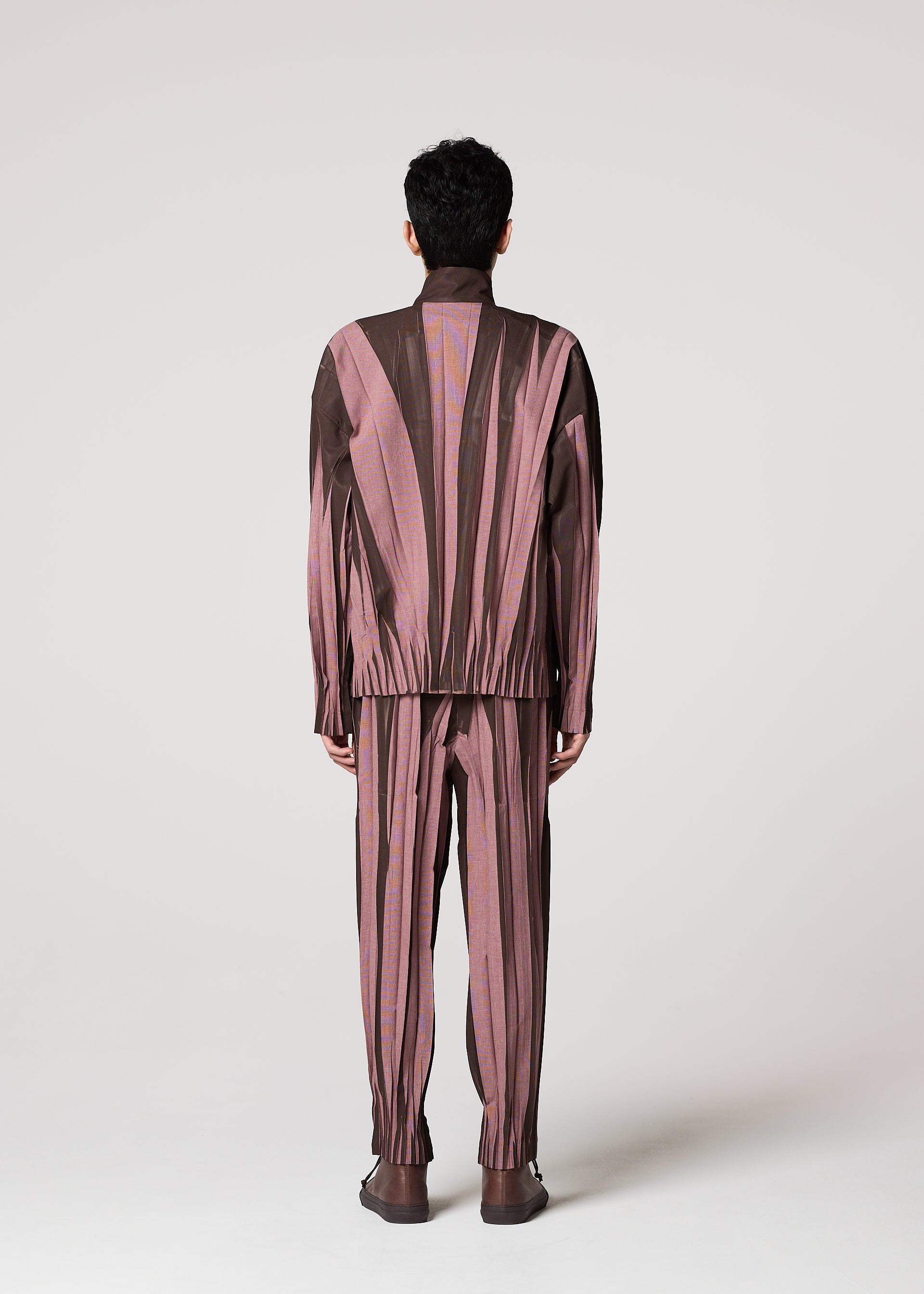 Issey Miyake EDGE strukturované kalhoty černé vel. 2