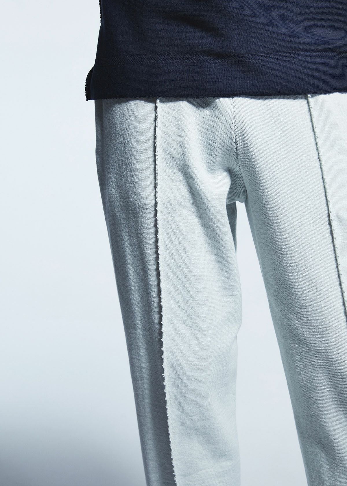 Issey Miyake Type-A Basics kalhoty černé pletené