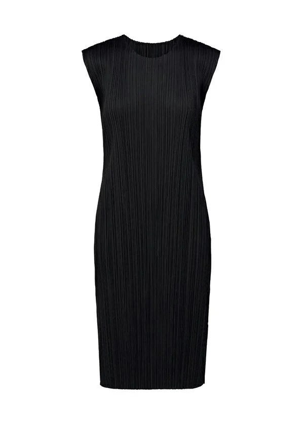 Issey Miyake Basics šaty světle šedé s rukávem